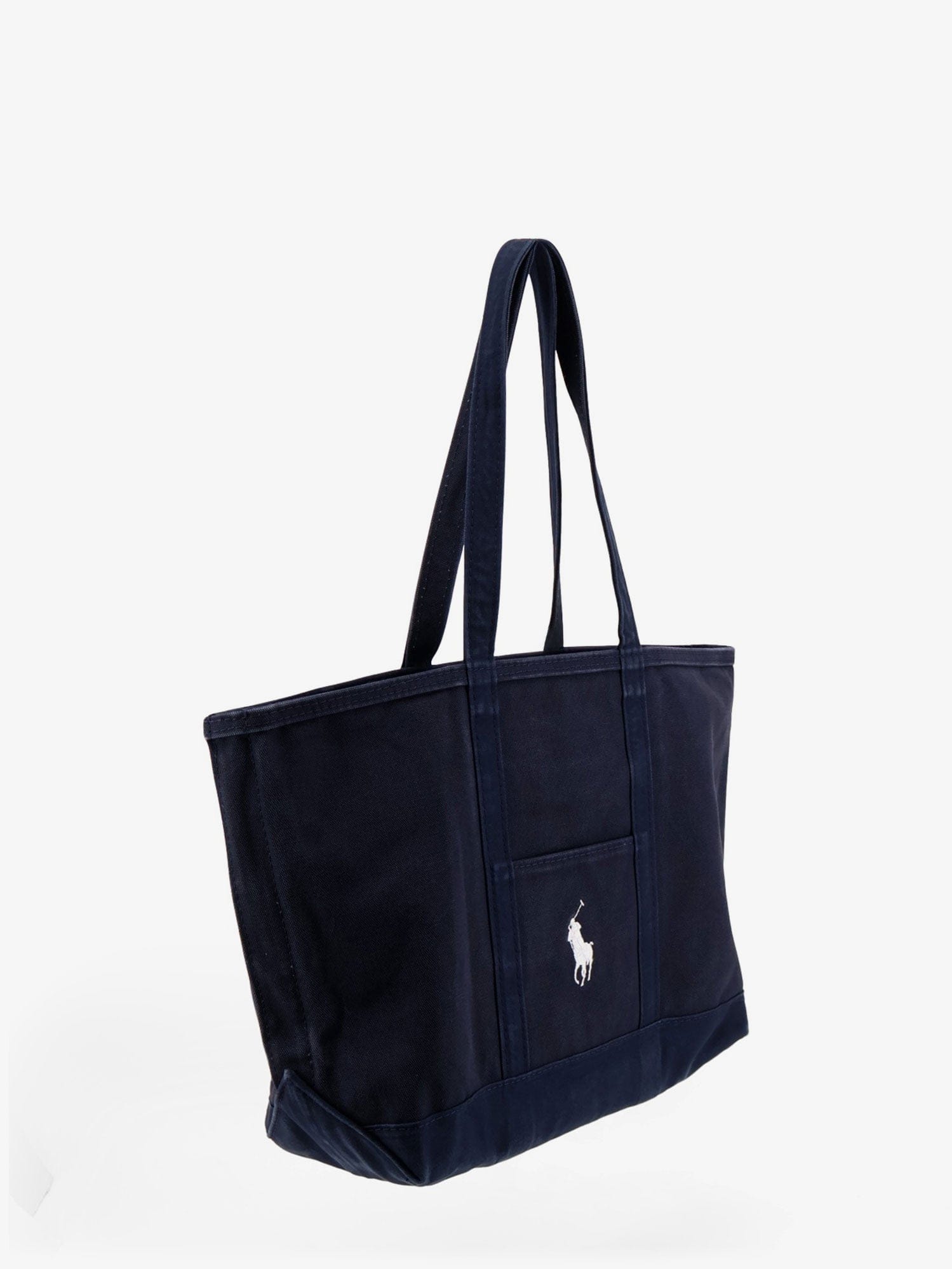 POLO RALPH Lauren Denim shoulder bag with embroidered logo on the front