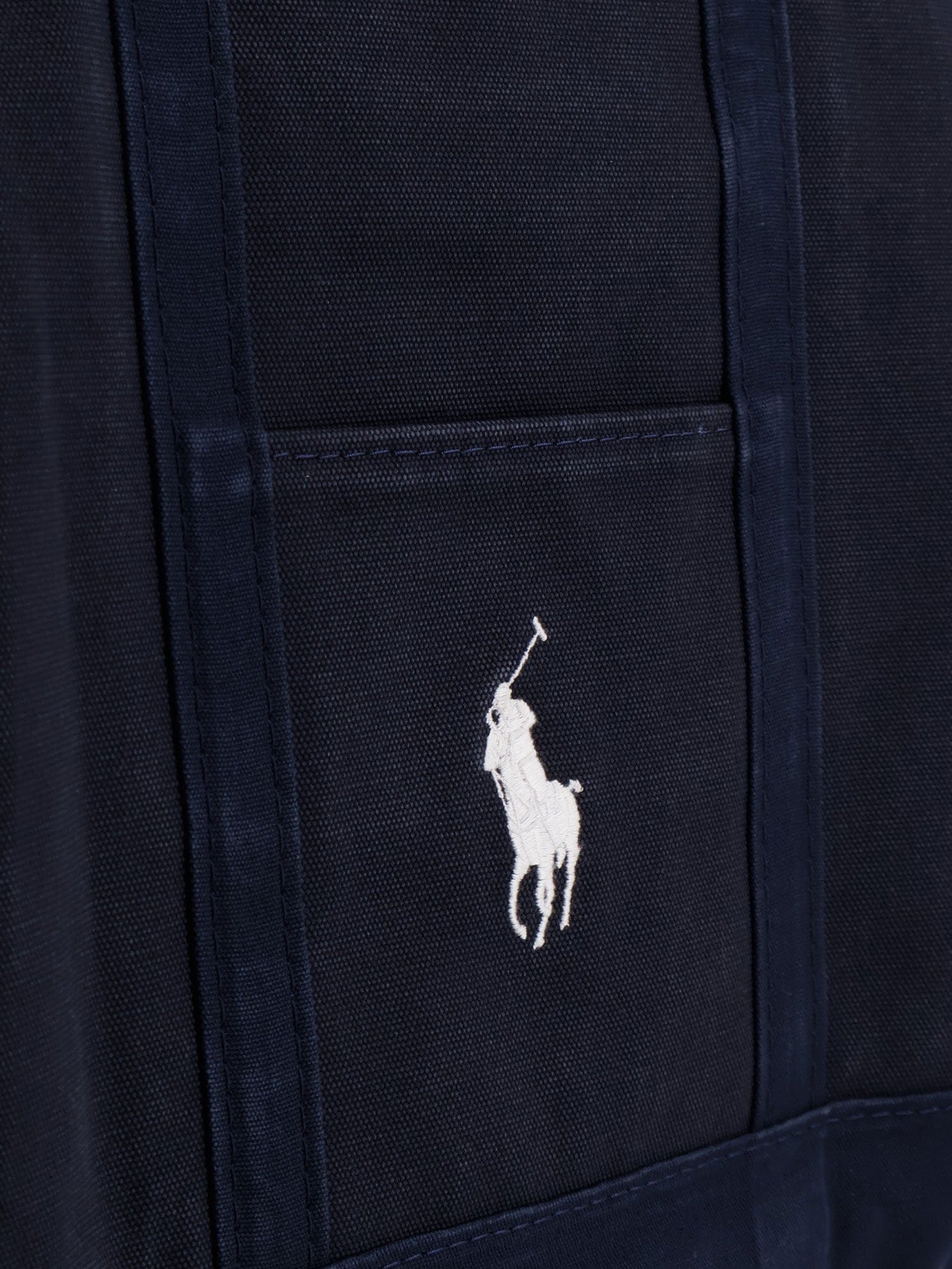 POLO RALPH Lauren Denim shoulder bag with embroidered logo on the front