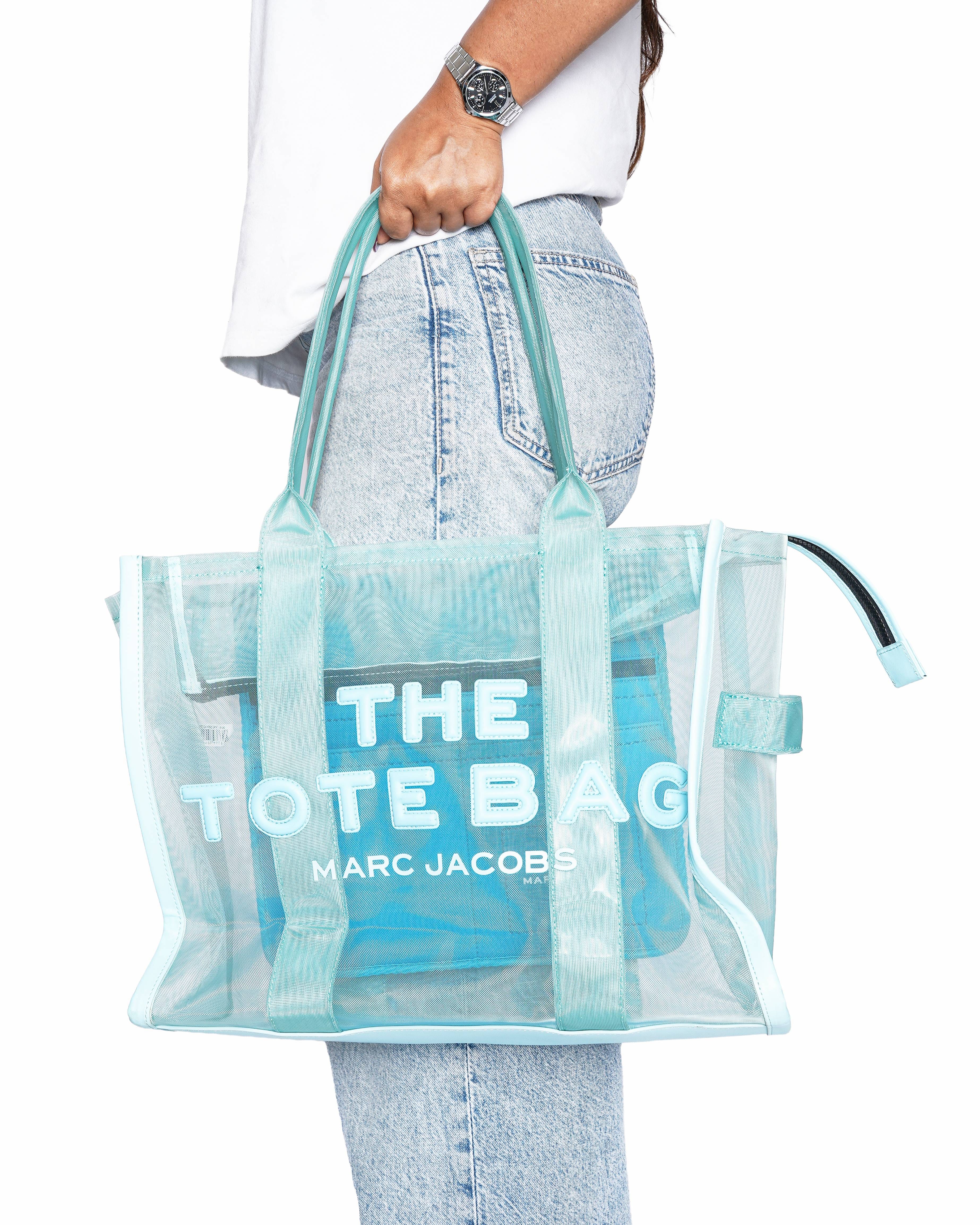 Marc Jacobs Mesh Light Blue Medium Tote Bag