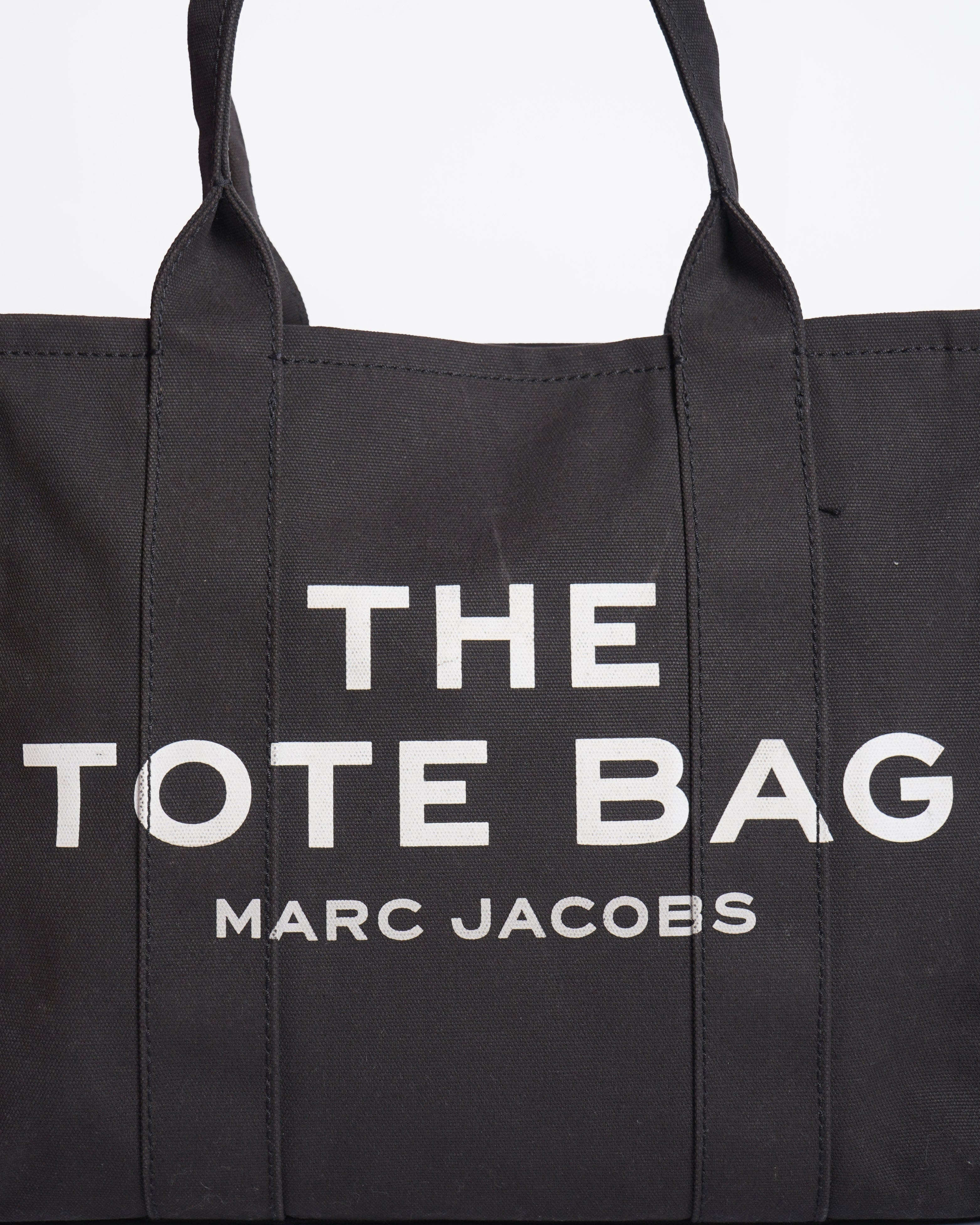 Marc jacobs canvas black tote bag