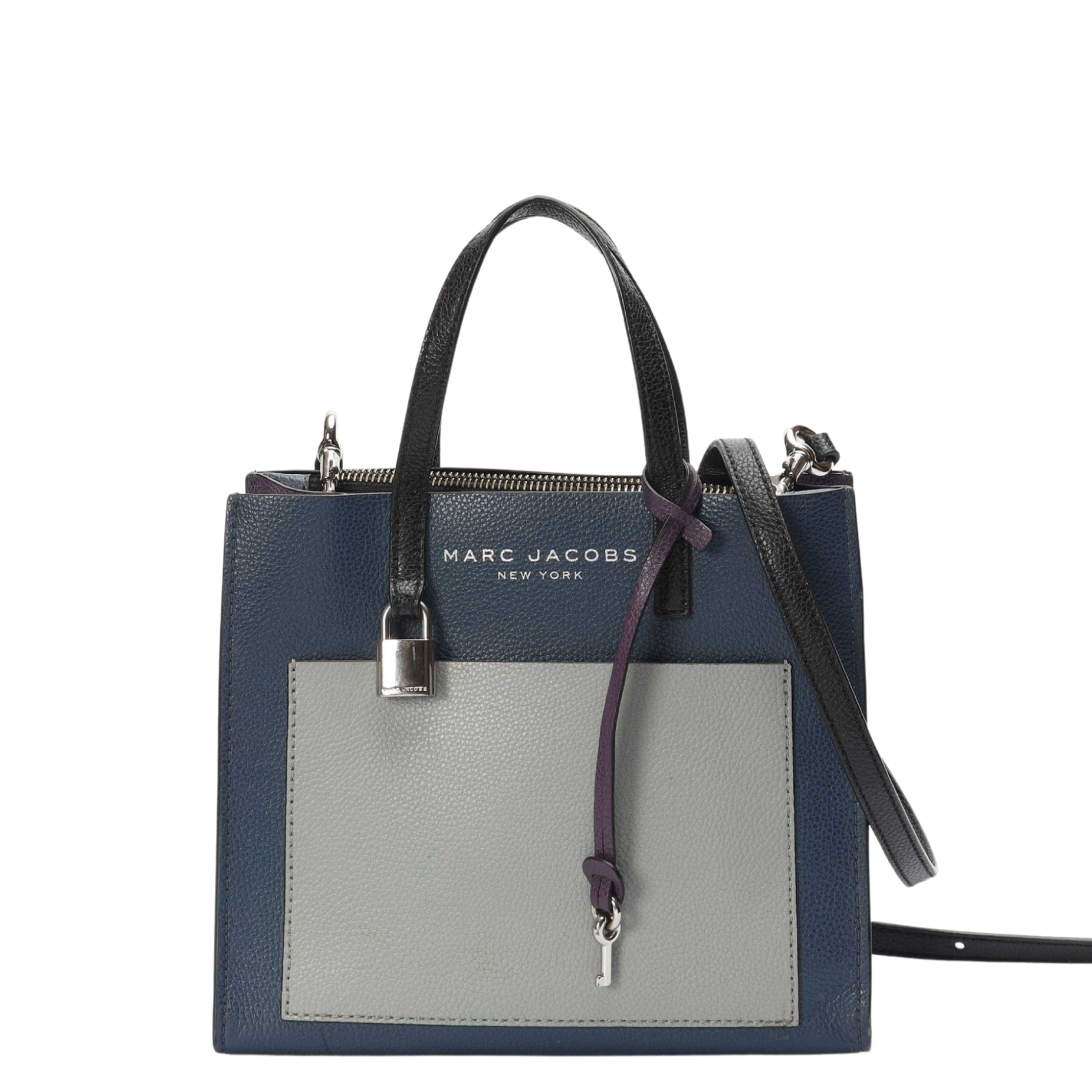 Marc Jacobs Navy Mini Grind Colorblock Tote