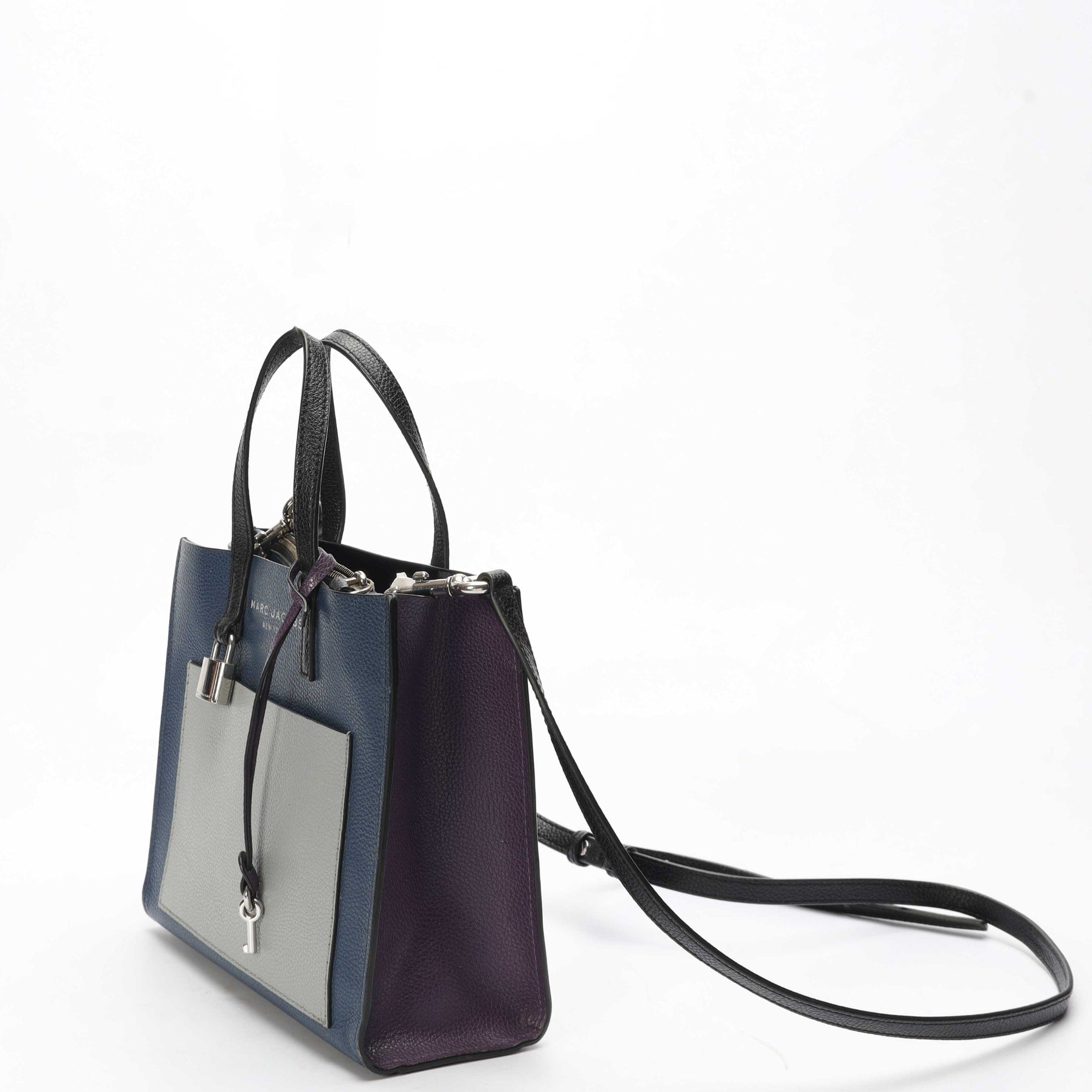 Marc Jacobs Navy Mini Grind Colorblock Tote