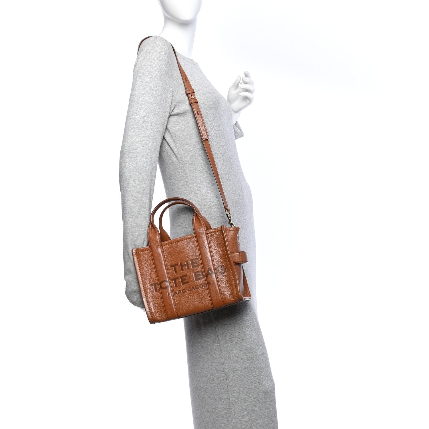 Marc Jacobs Grained Calfskin Small The Tote Bag Argan Oil
