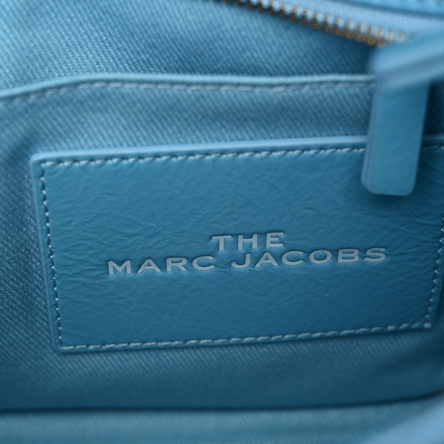 Marc Jacobs Shiny Crinkled Calfskin The Tote Bag Air Blue