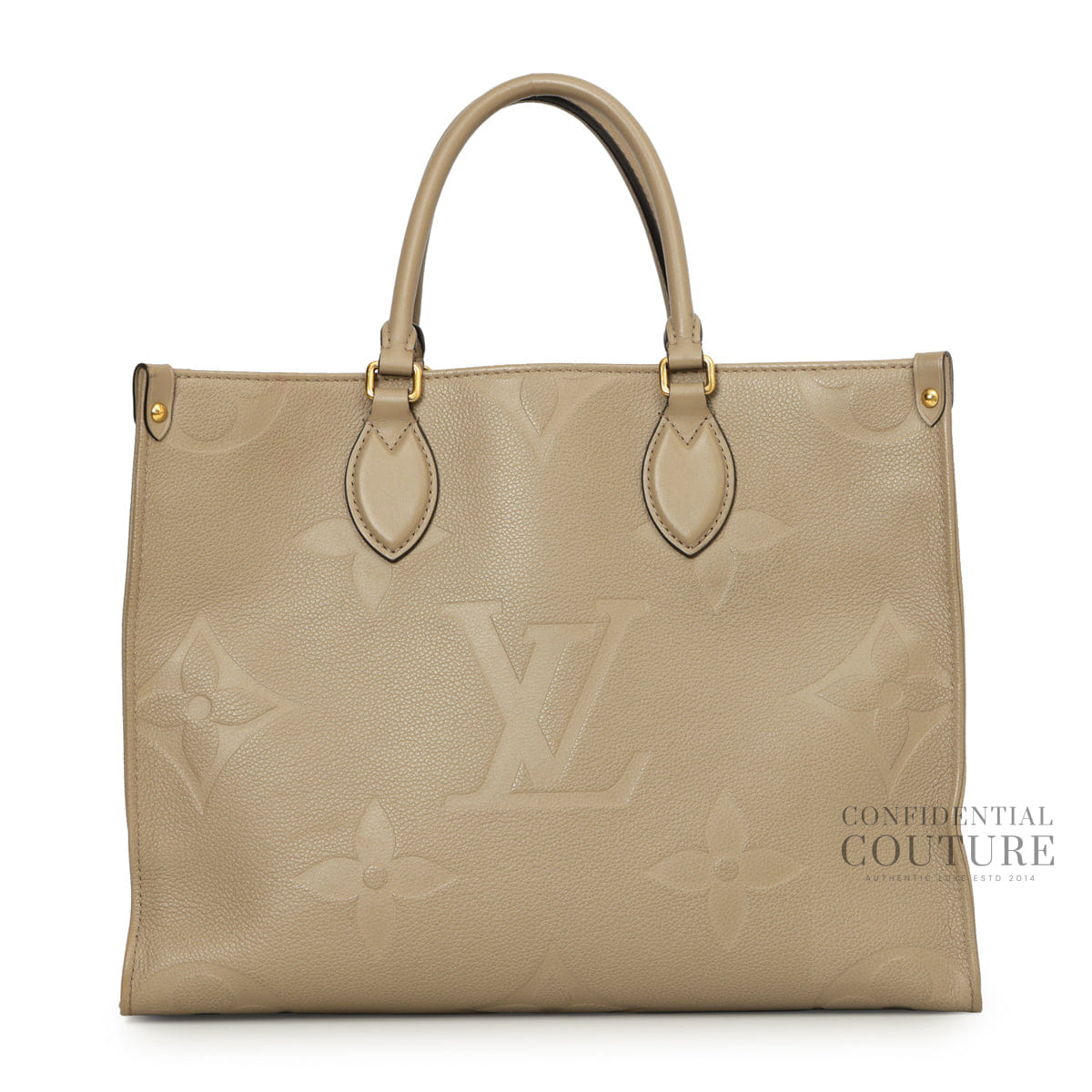 Louis Vuitton Tourterelle Monogram Empreinte OnTheGo MM Bag