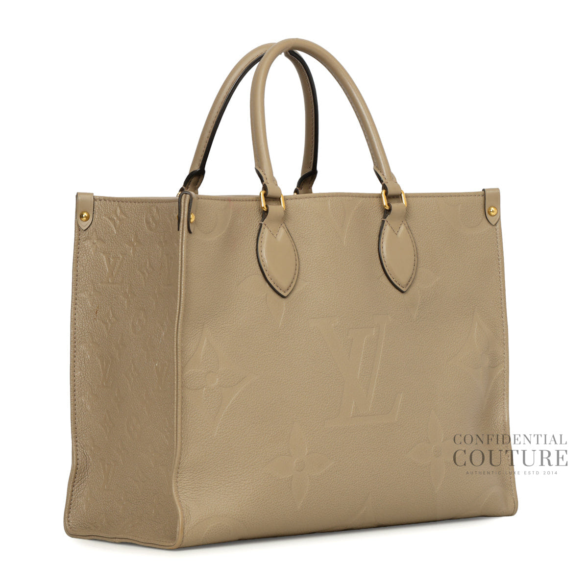 Louis Vuitton Tourterelle Monogram Empreinte OnTheGo MM Bag