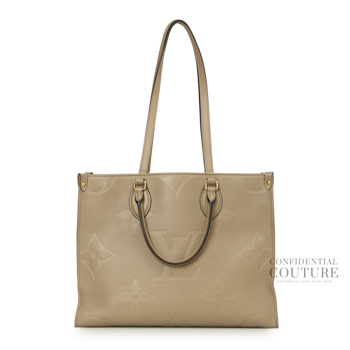 Louis Vuitton Tourterelle Monogram Empreinte OnTheGo MM Bag