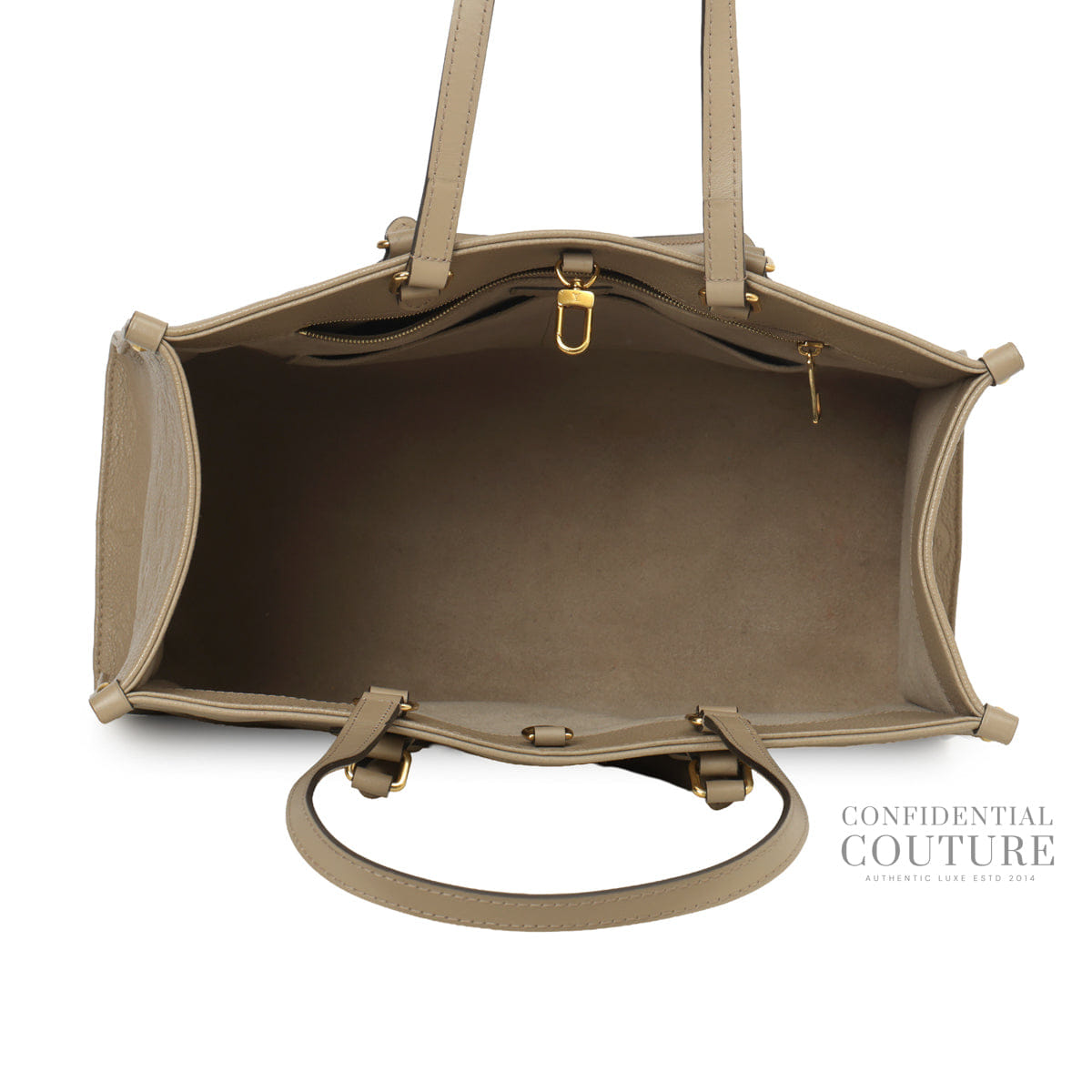 Louis Vuitton Tourterelle Monogram Empreinte OnTheGo MM Bag