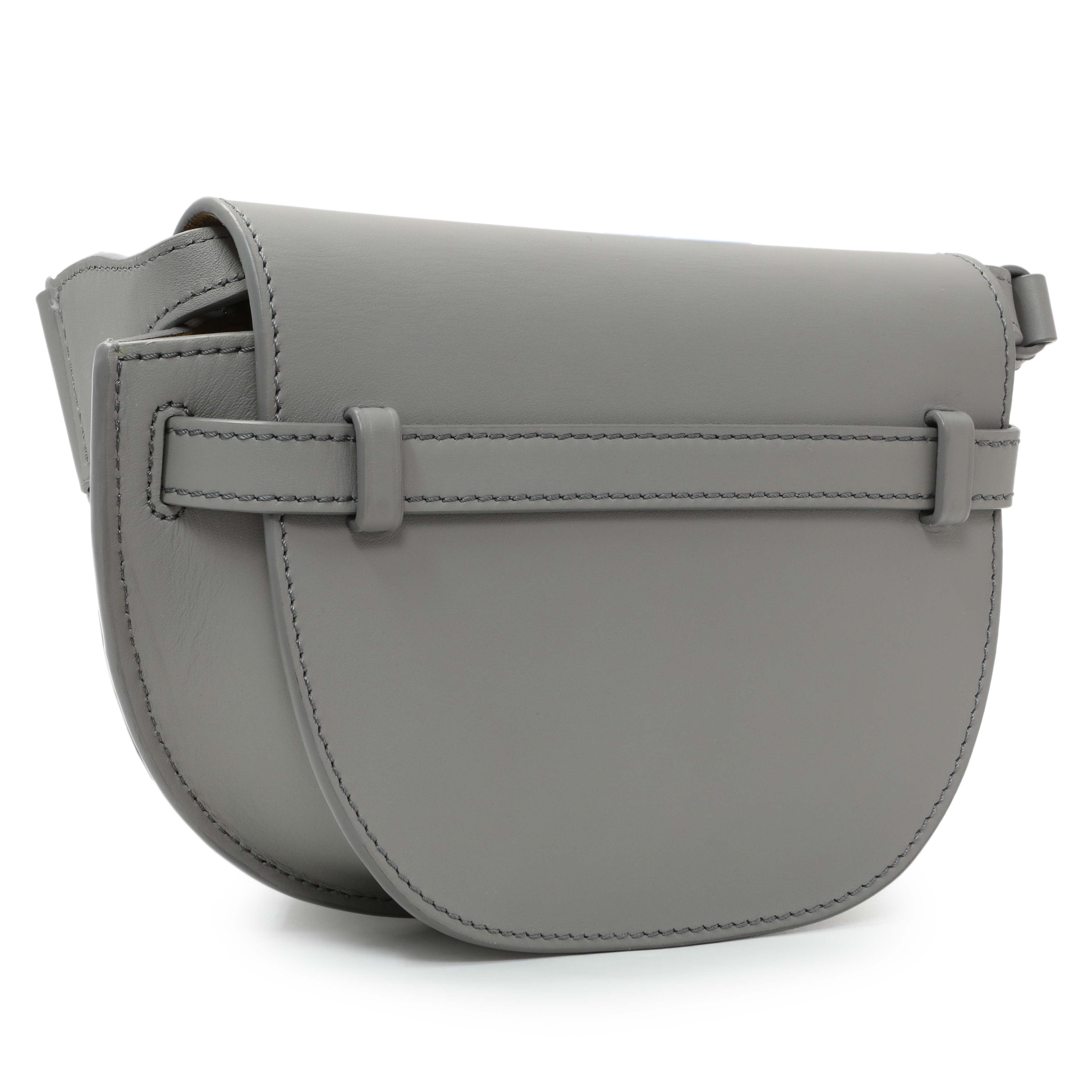 Loewe Grey Calfskin Jacquard Mini Gate Crossbody