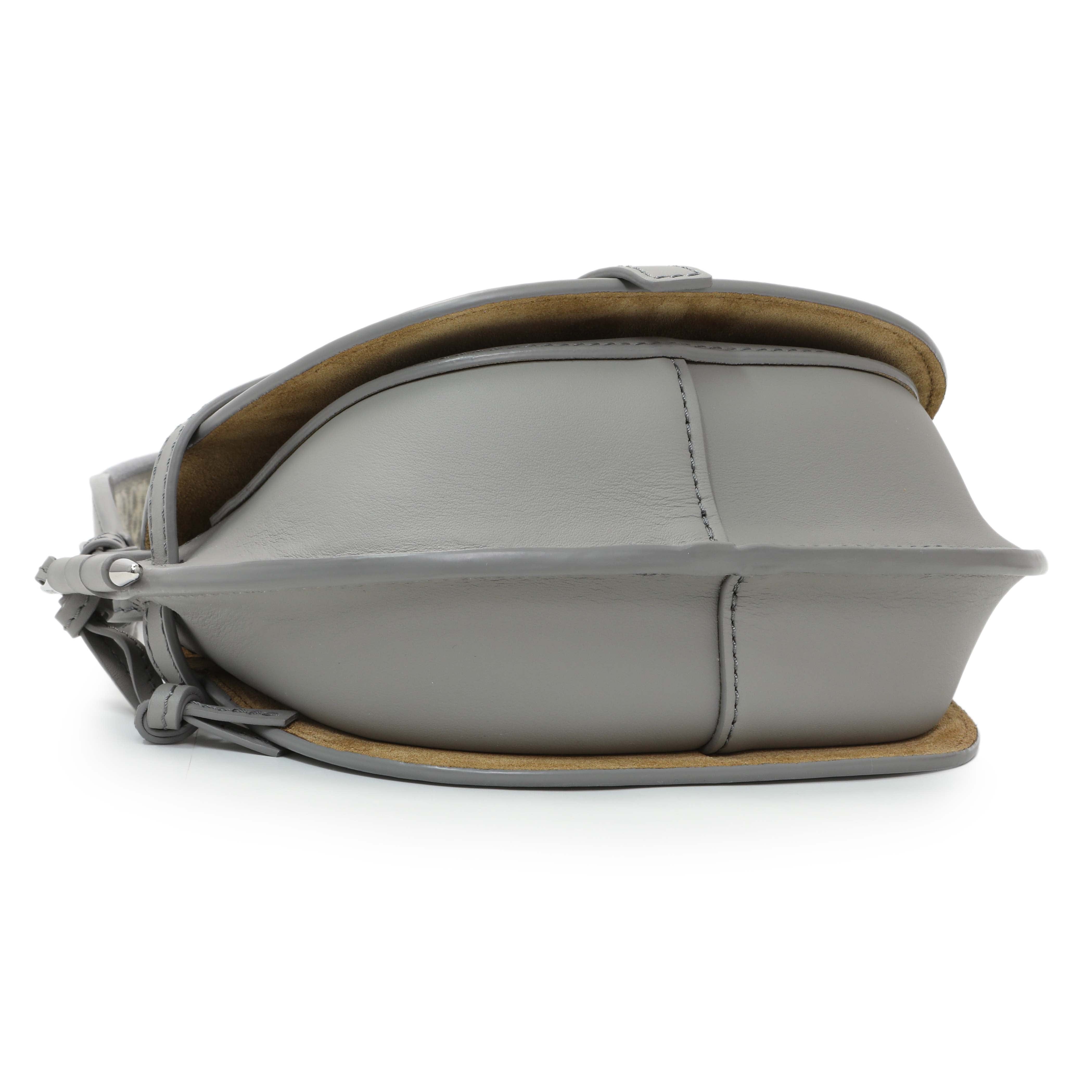 Loewe Grey Calfskin Jacquard Mini Gate Crossbody