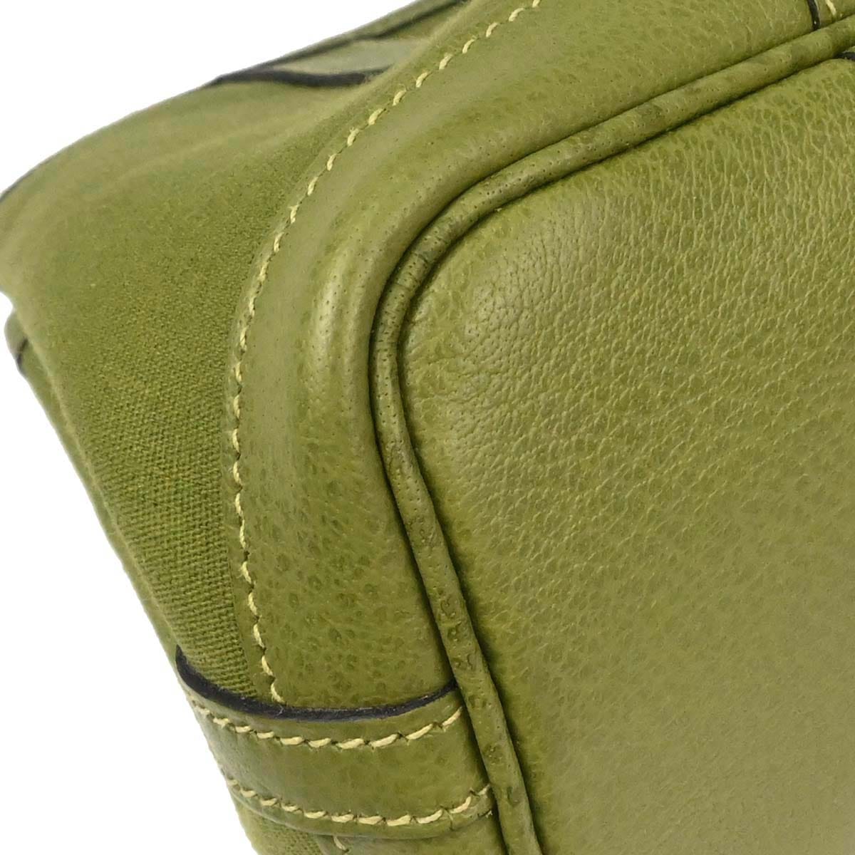 Hermes Anis Green Toile Officier Garden Party TTPM Pouch