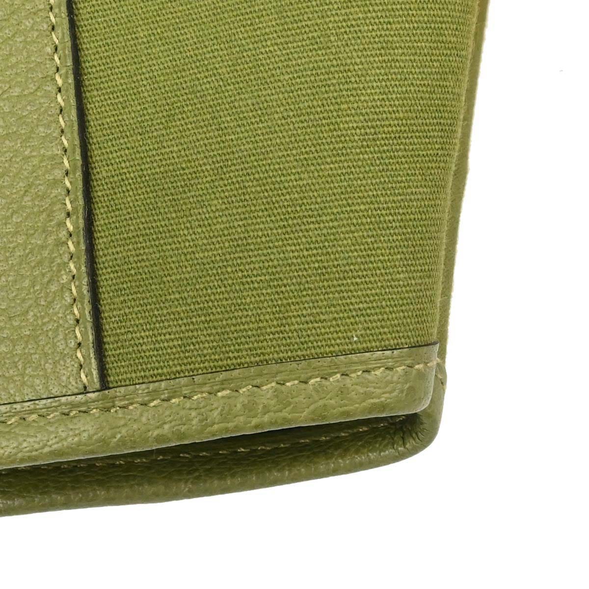 Hermes Anis Green Toile Officier Garden Party TTPM Pouch