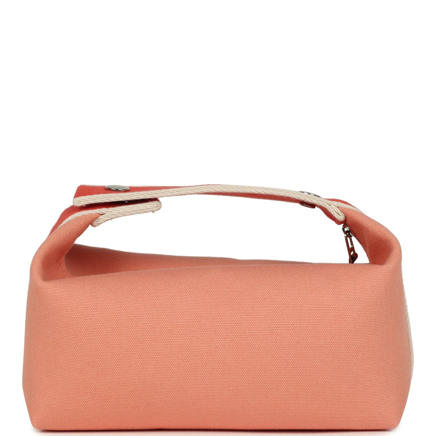 Hermes Bride A Brac Carre Case PM Goyave Canvas Palladium Hardware