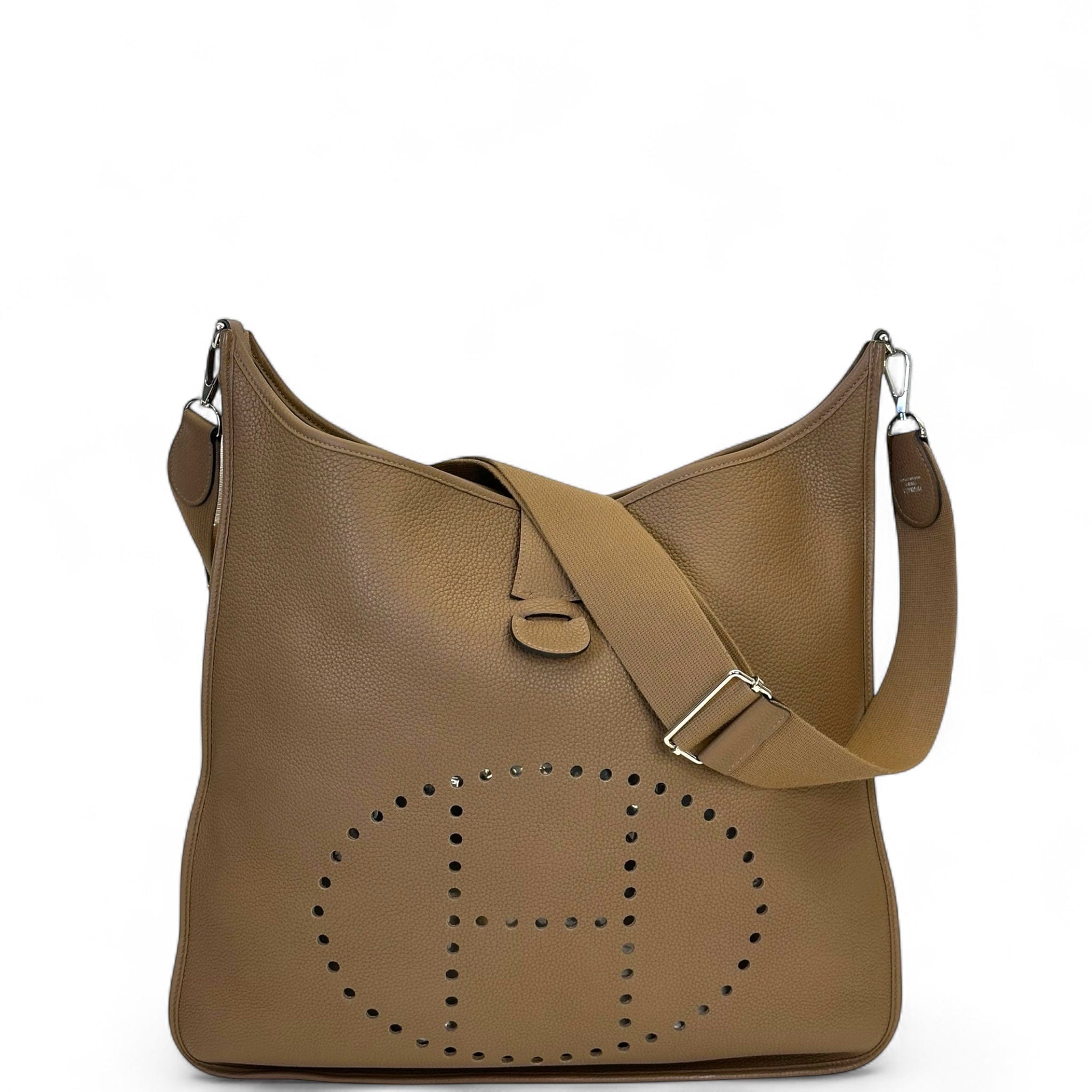 Hermès Evelyne 40 TGM Etoupe Taurillon Clemence PHW
