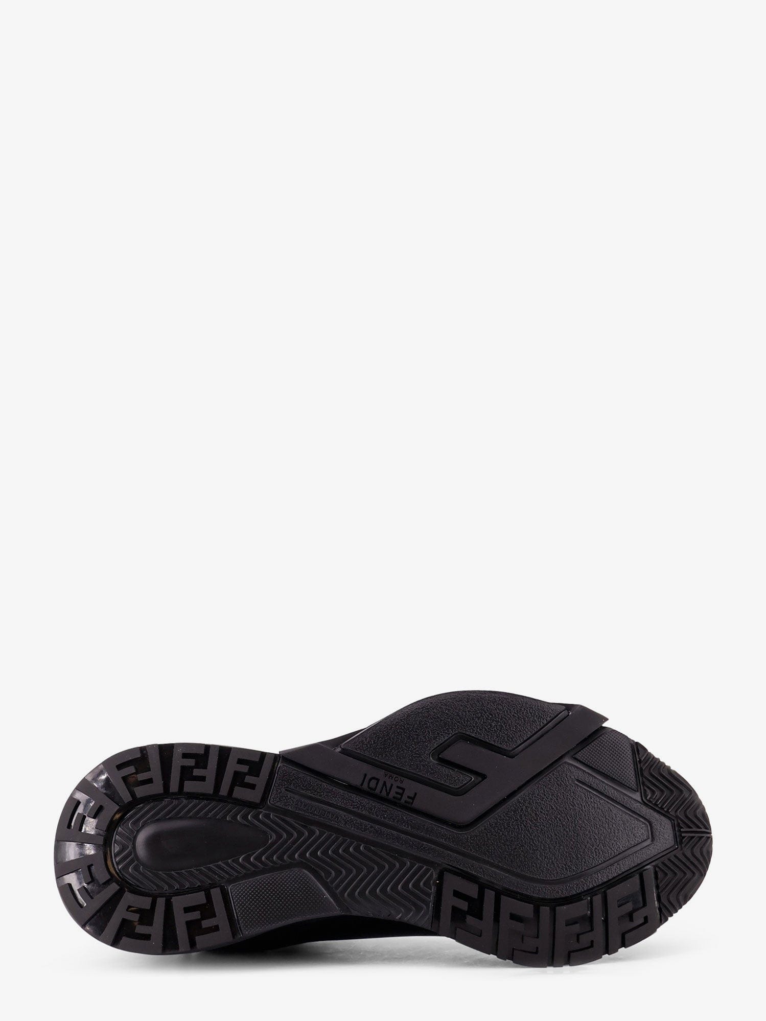Fendi Leather Flow sneakers with FF jacquard fabric inserts