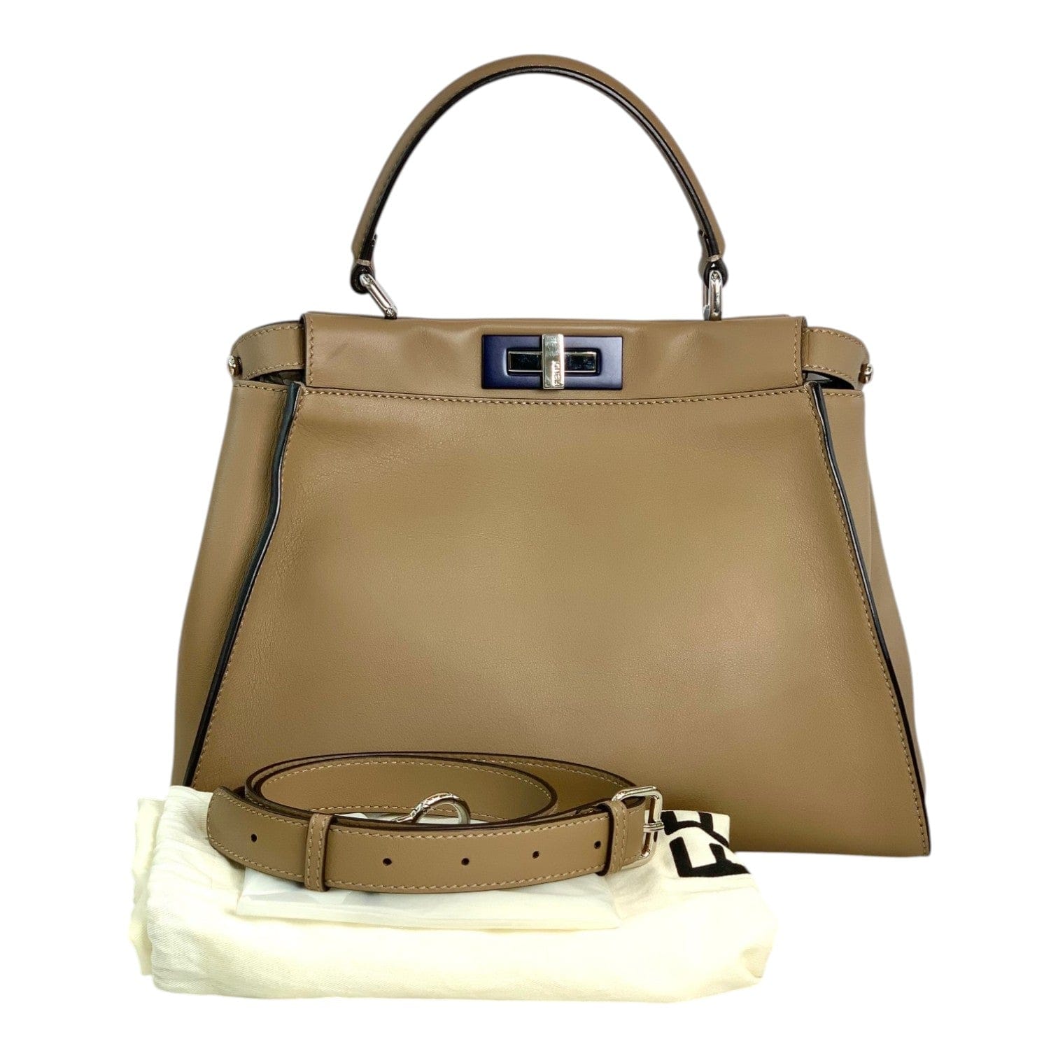 Fendi Medium Dark Tan Peekaboo with Strap