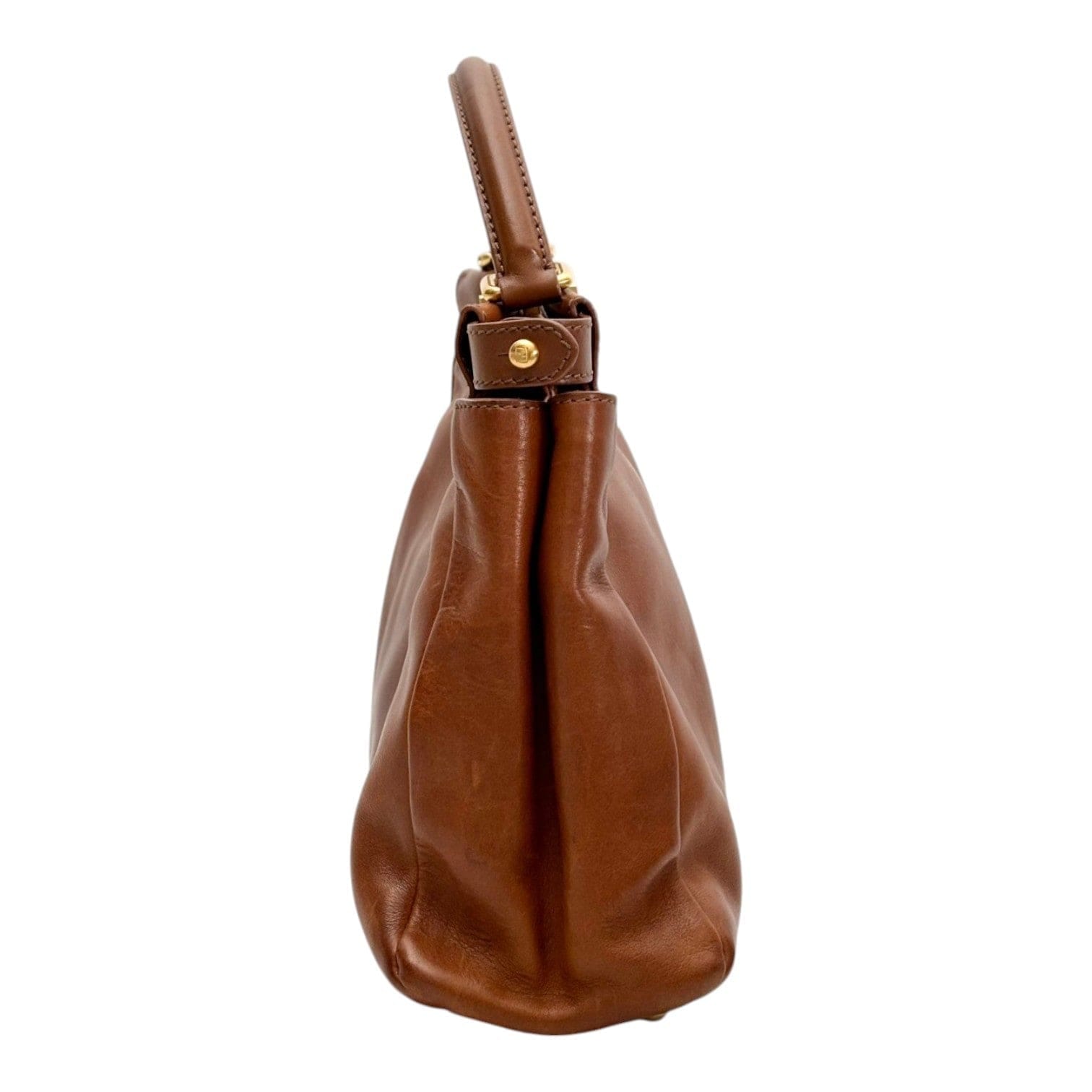 Fendi Medium Brown Peekaboo Bag in Calfskin