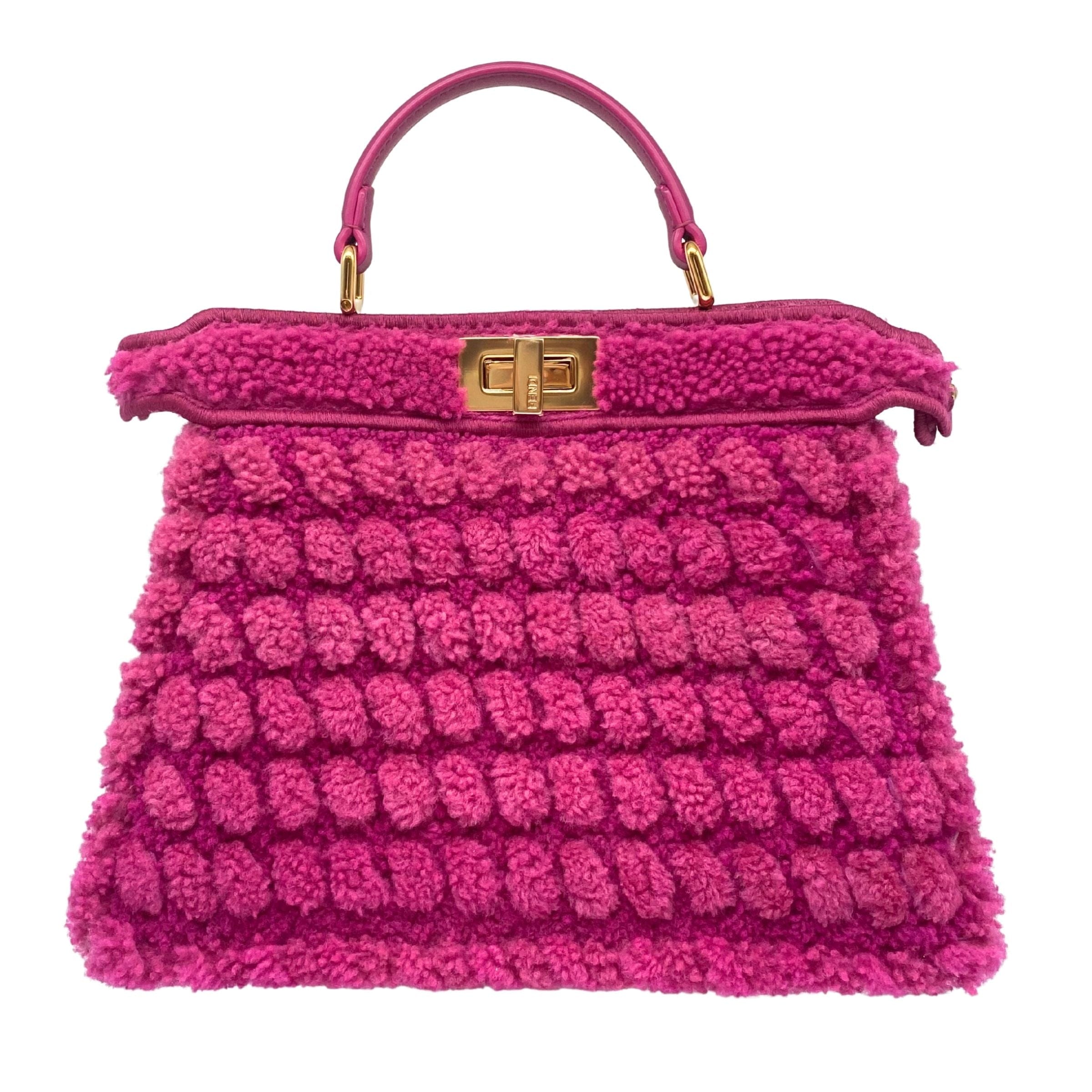 Fendi Pink Curly ISeeU Shearling Peekaboo
