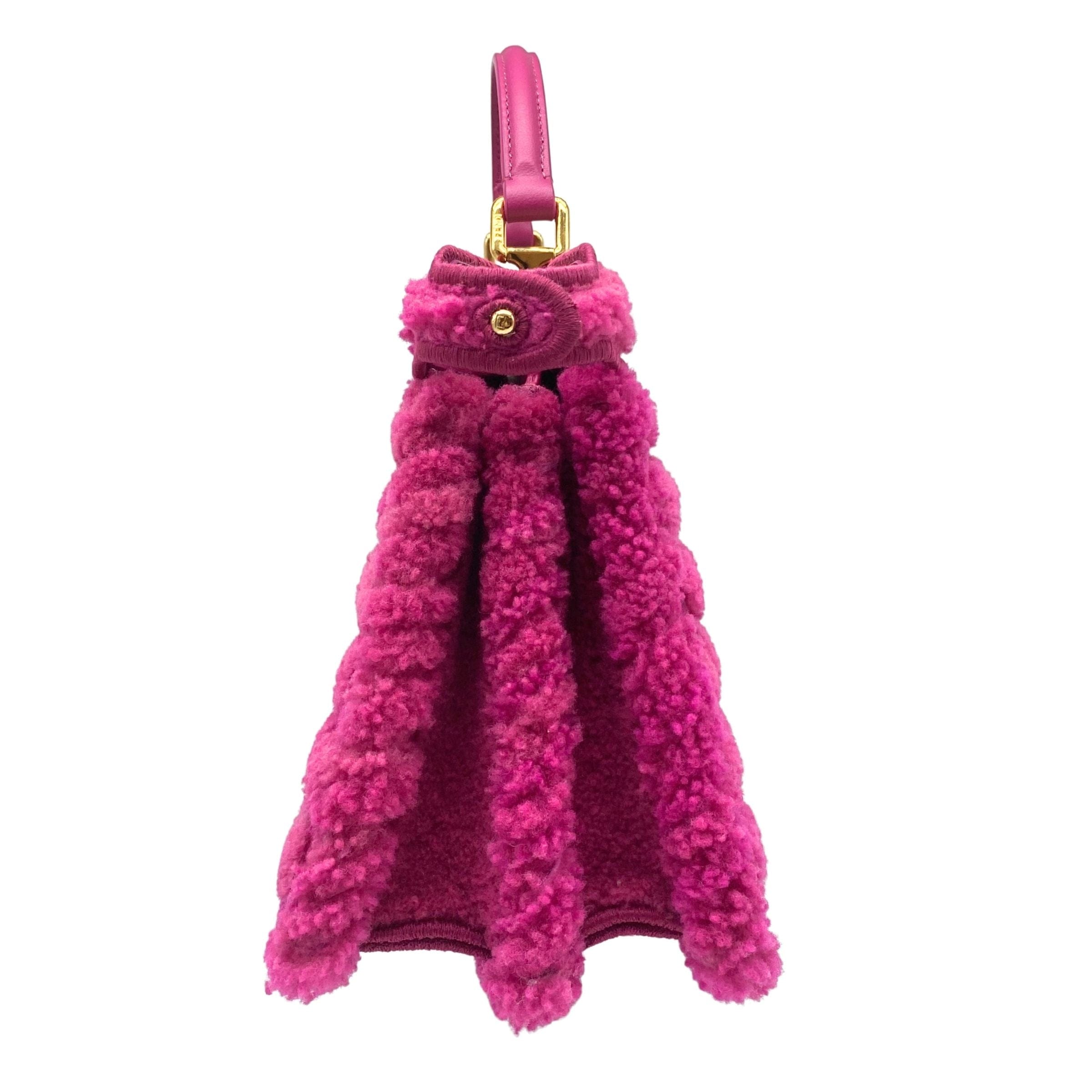Fendi Pink Curly ISeeU Shearling Peekaboo