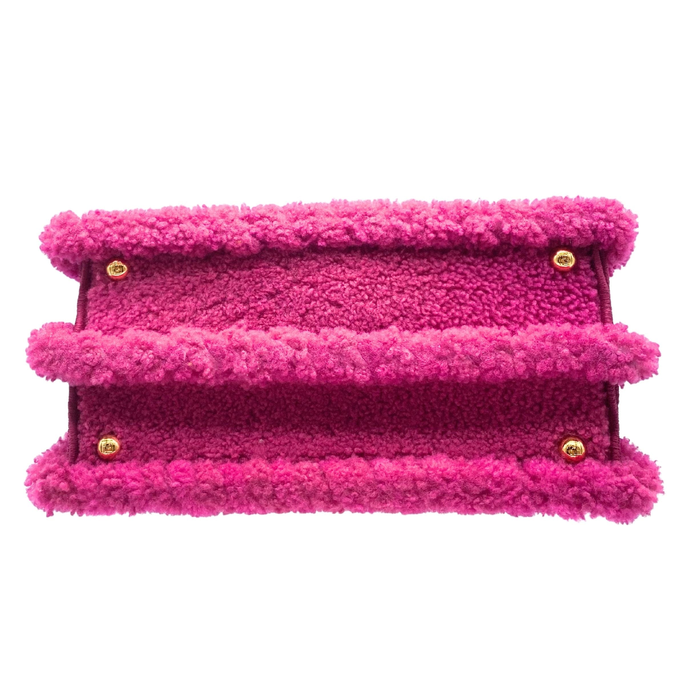 Fendi Pink Curly ISeeU Shearling Peekaboo
