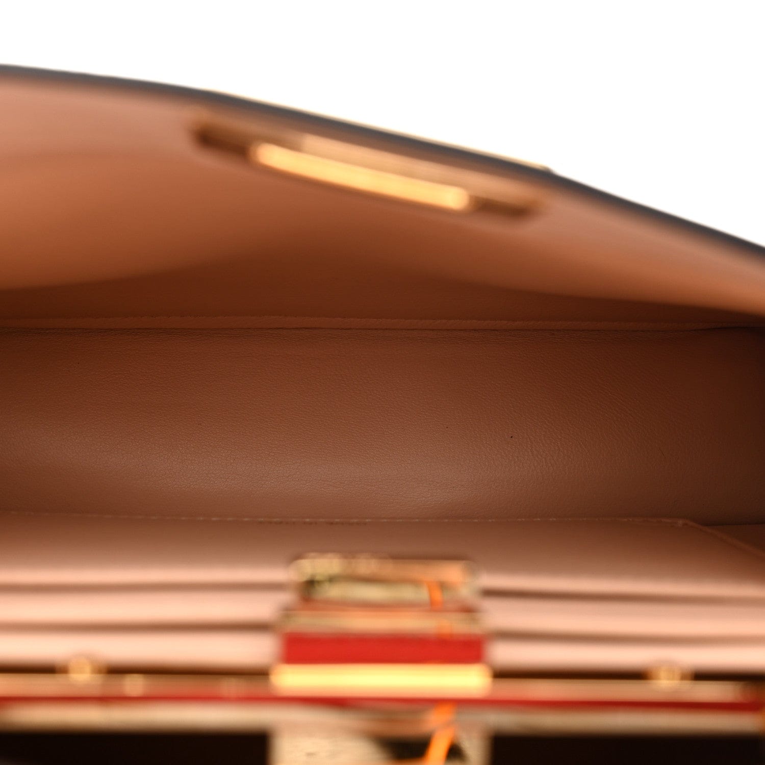 Fendi Vitello Seta Shiny Nappa Small Peekaboo I SEE U Satchel Lampone Light Rose