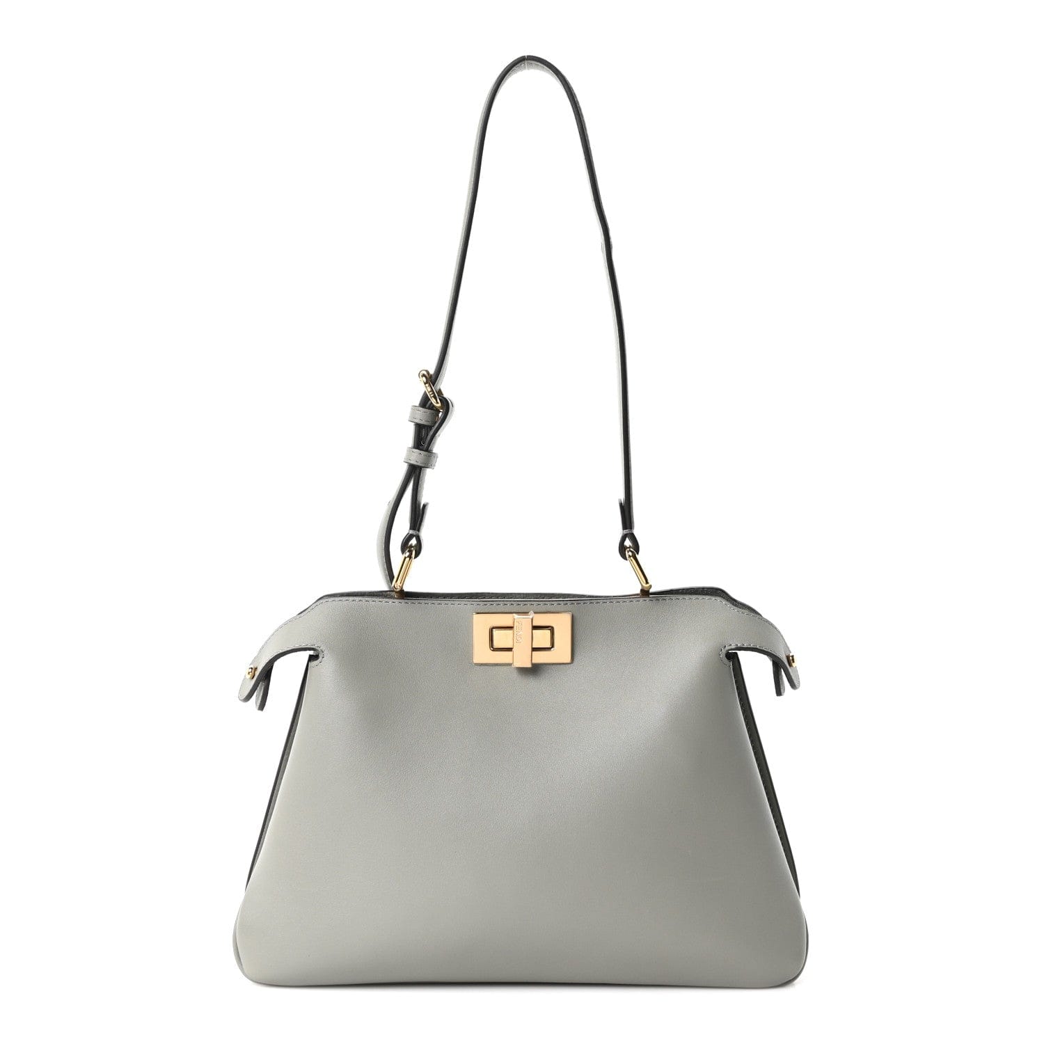 Fendi Vitello Small Soft Peekaboo Satchel Matcha Latte