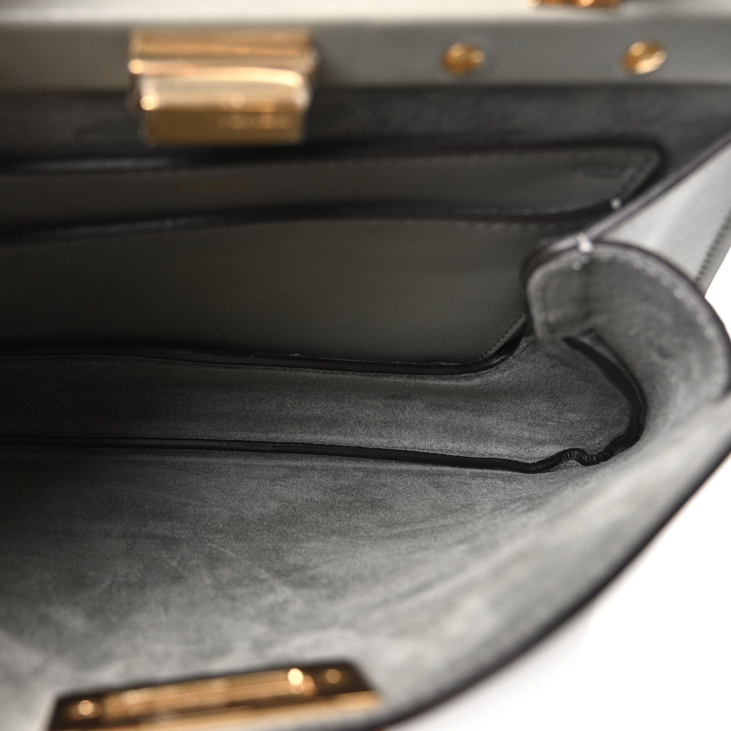 Fendi Vitello Small Soft Peekaboo Satchel Matcha Latte
