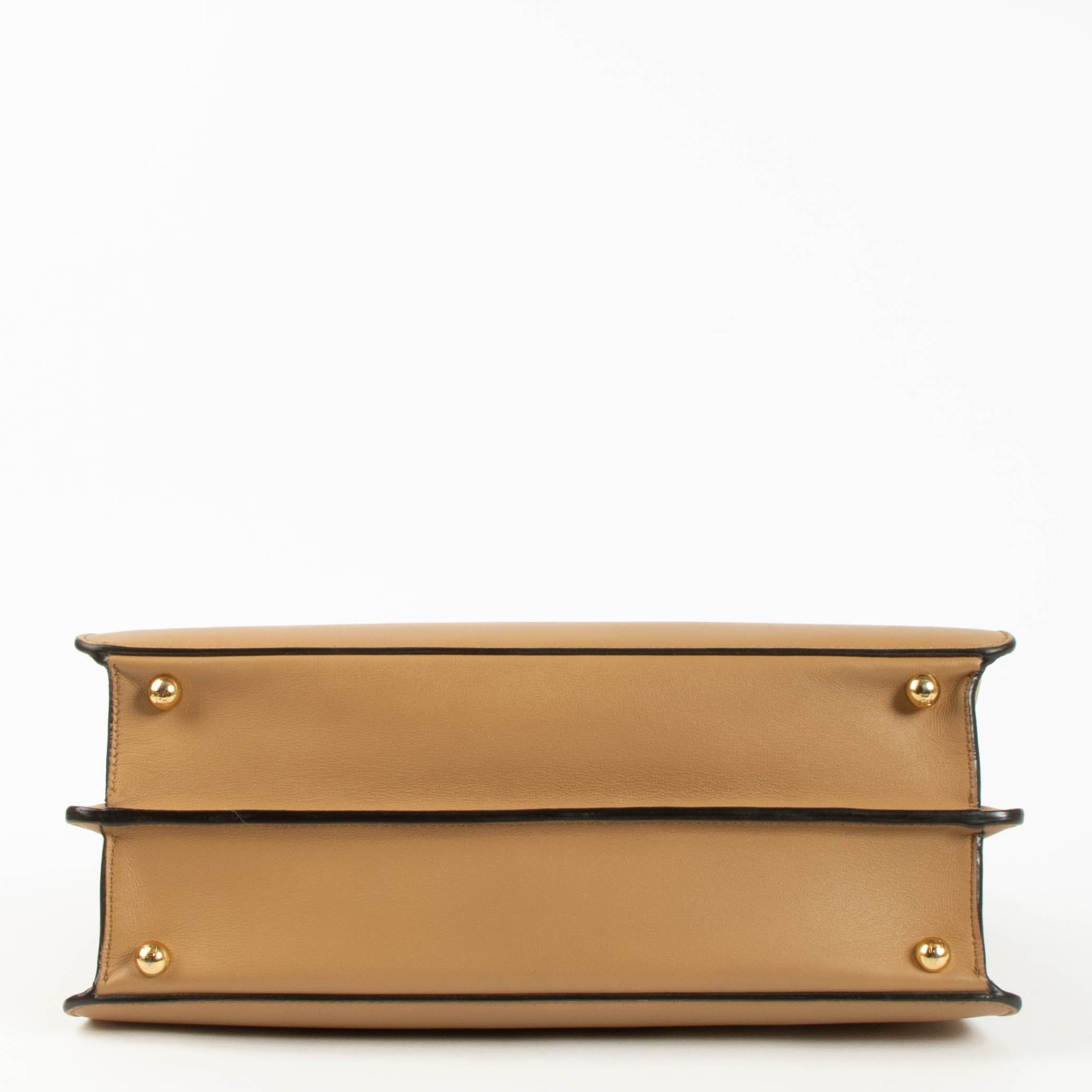 Fendi Beige Leather Medium Peekaboo IseeU Bag