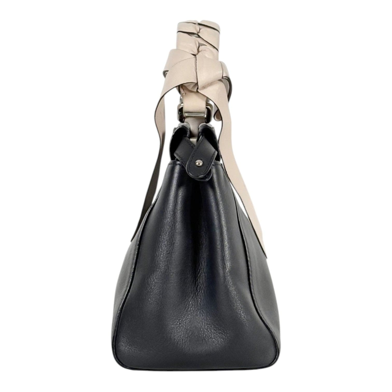 Fendi Mini Peekaboo Navy/Cream Handle Bag