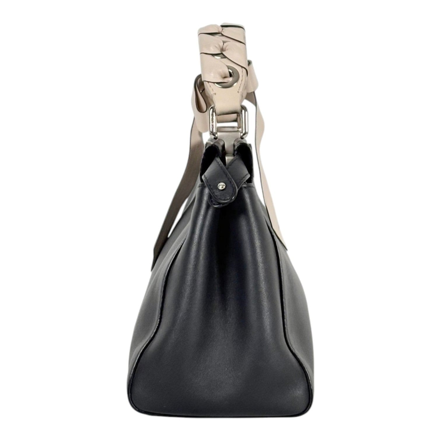 Fendi Mini Peekaboo Navy/Cream Handle Bag