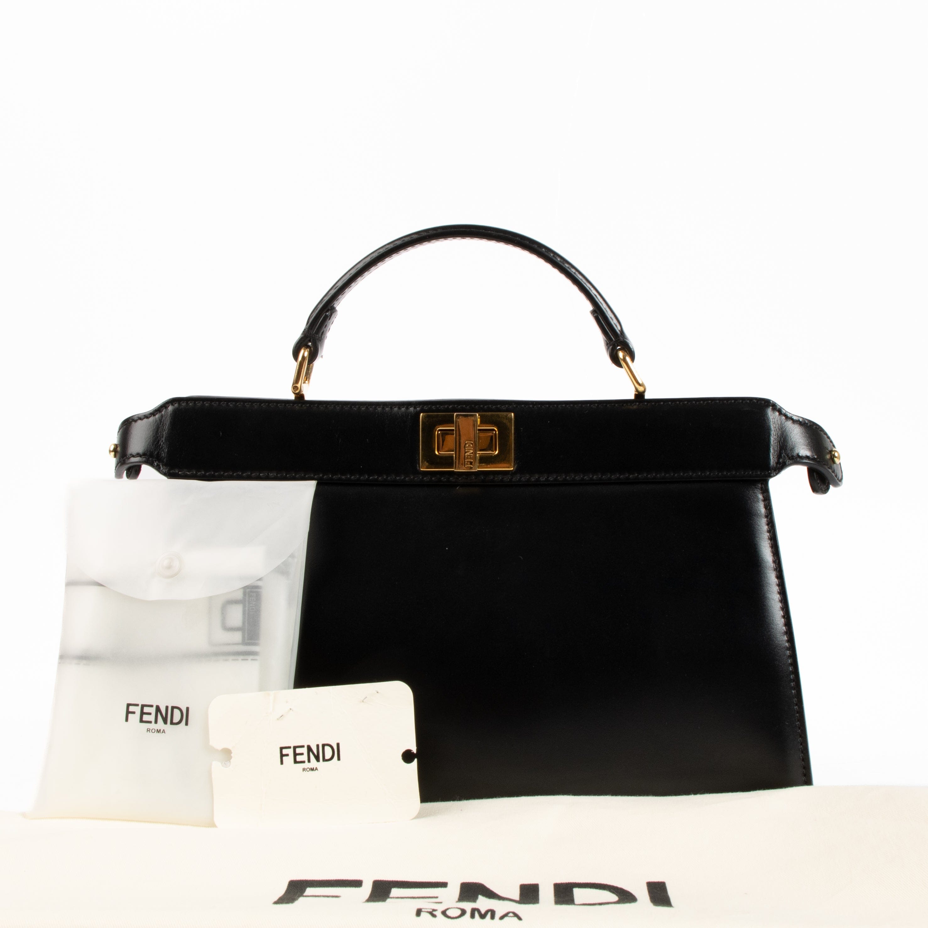 Fendi Black Peekaboo ISeeU East - West Bag
