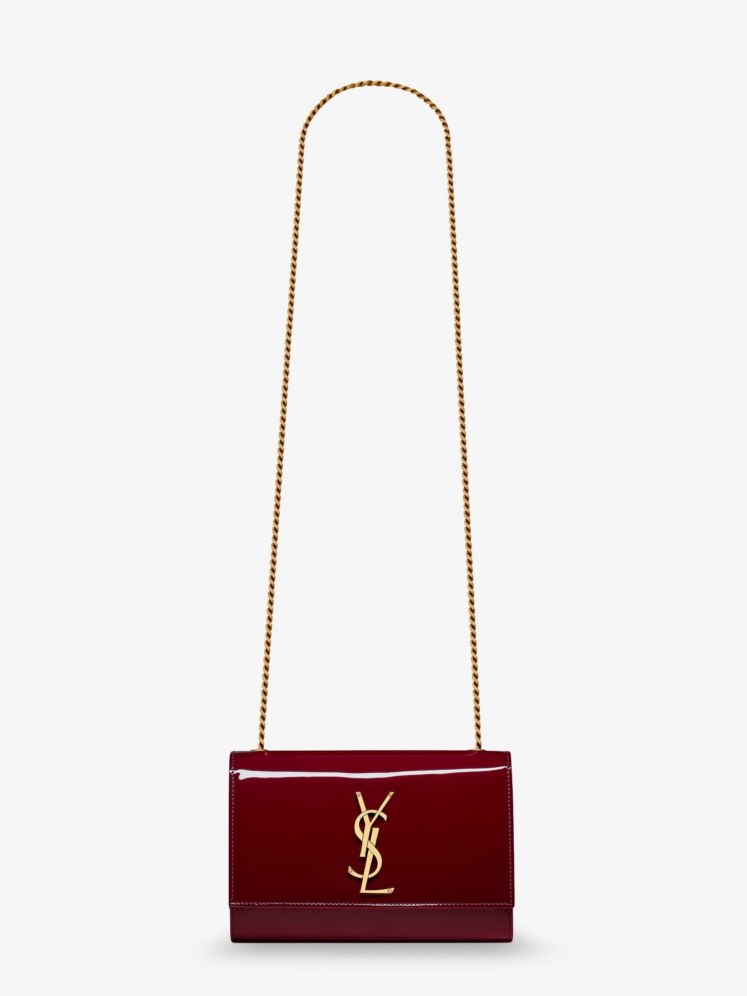 Saint Laurent Women Kate Patent Leather Crossbody Bag