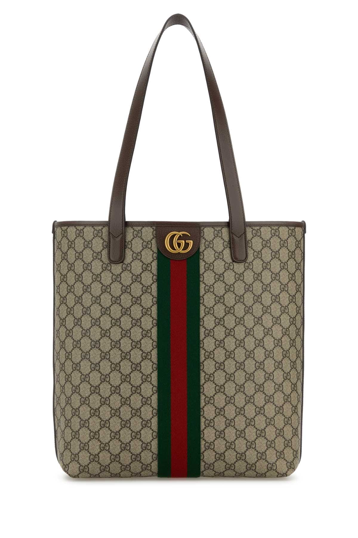 Gucci Men Printed Canvas Medium Ophidia Shopping Bag