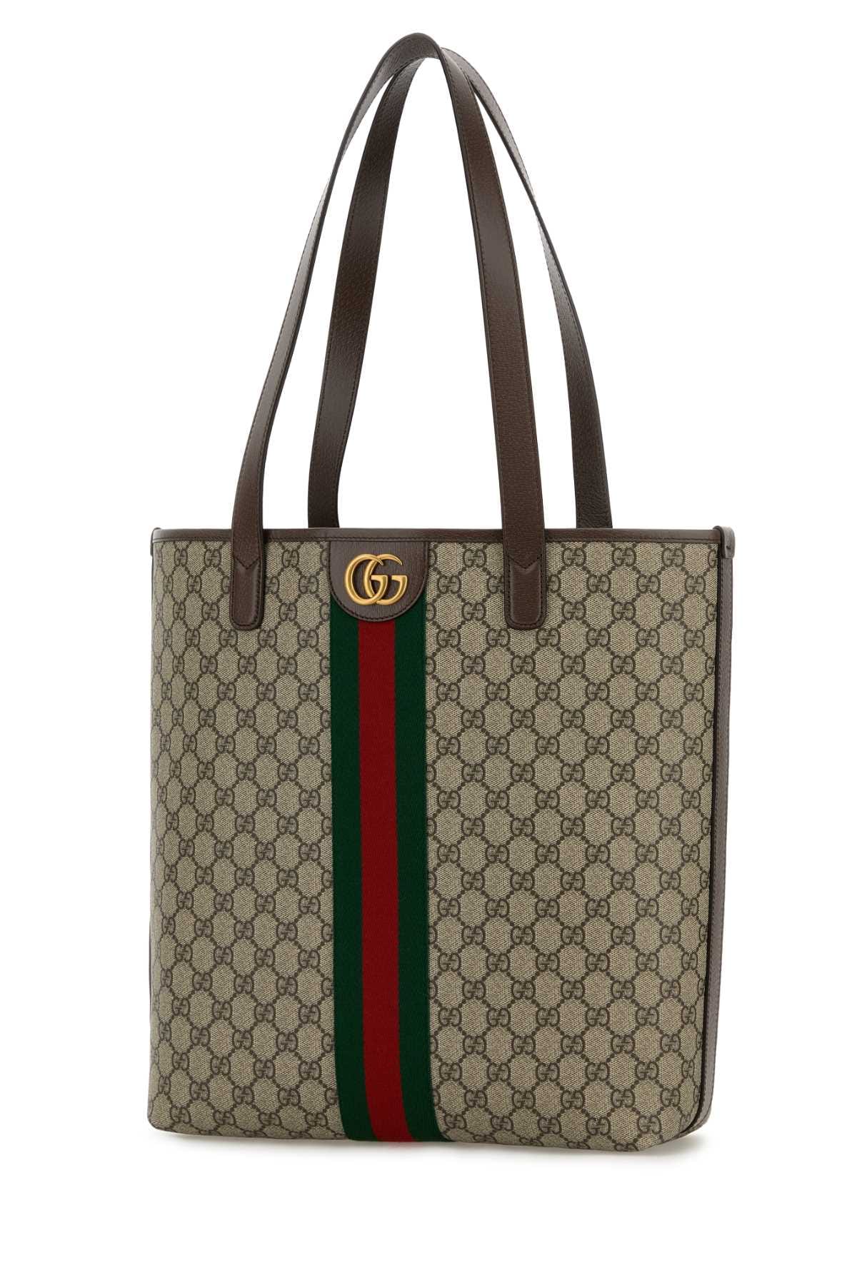 Gucci Men Printed Canvas Medium Ophidia Shopping Bag