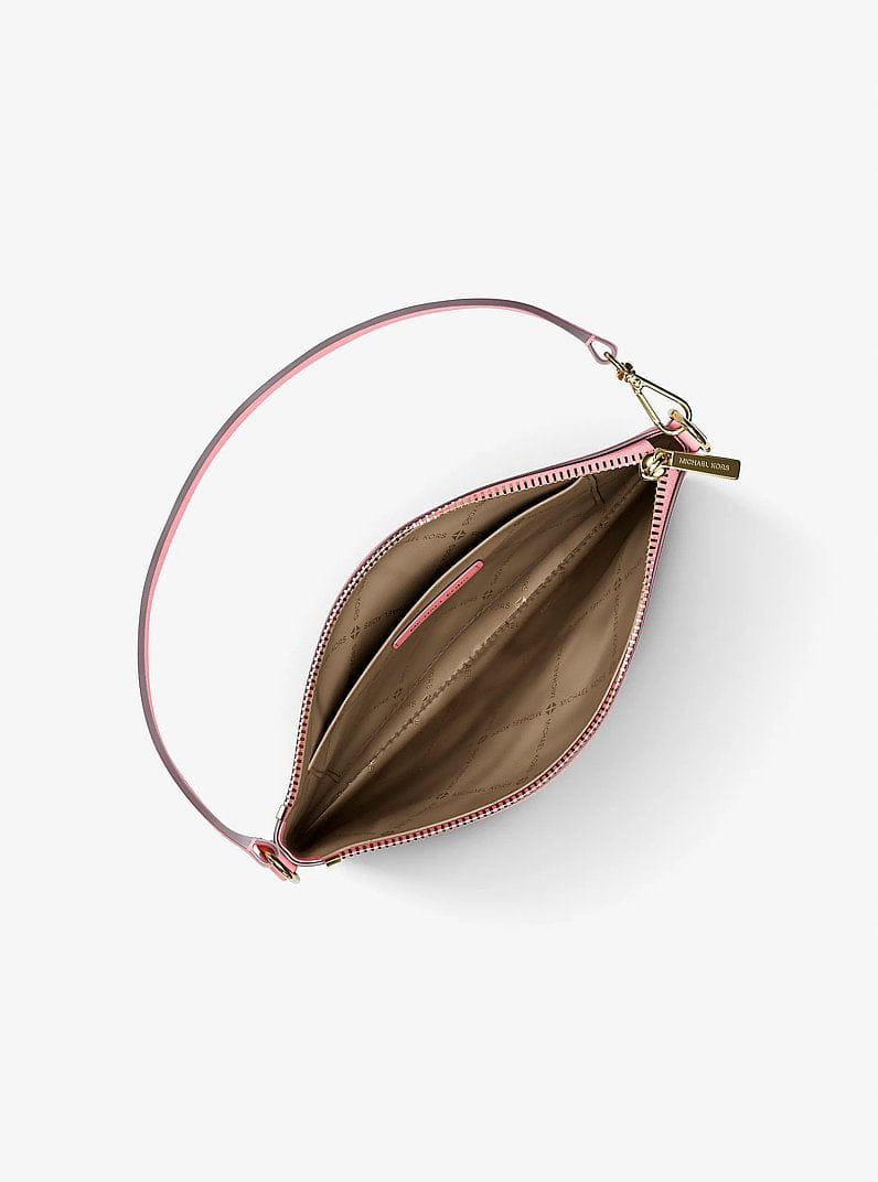 Michael Kors Jet Set Small Signature Logo Convertible Wristlet Carnation