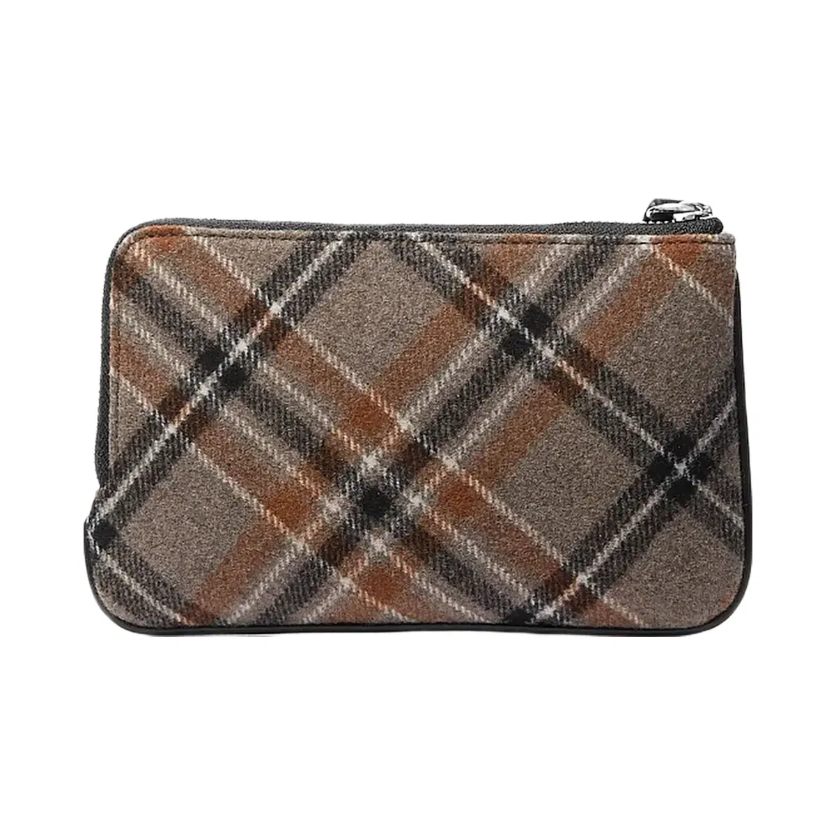 Michael Kors Jet Set Travel Plaid Print Wool Wristlet Black