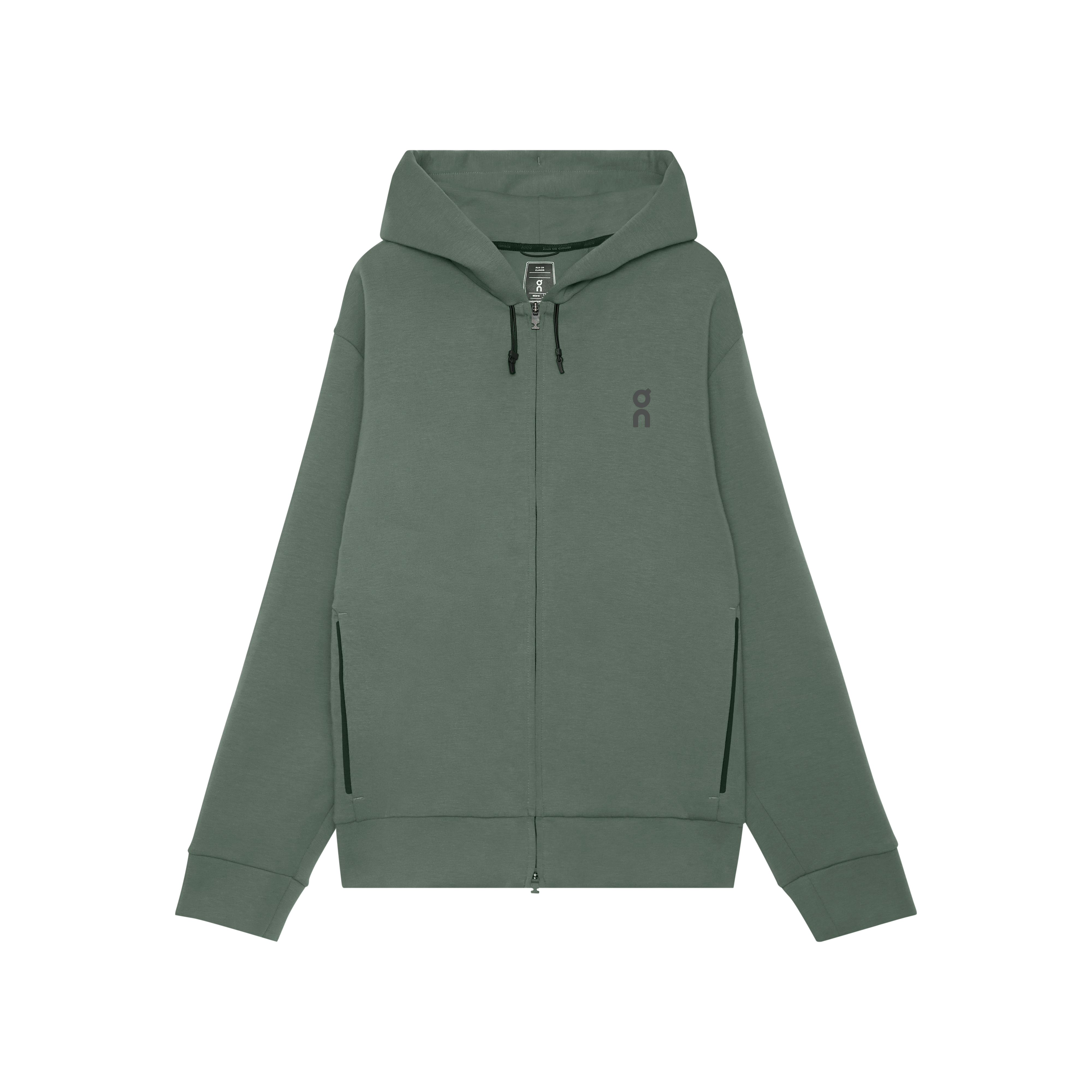 On Running On Focus Tech Zip Hoodie Olive