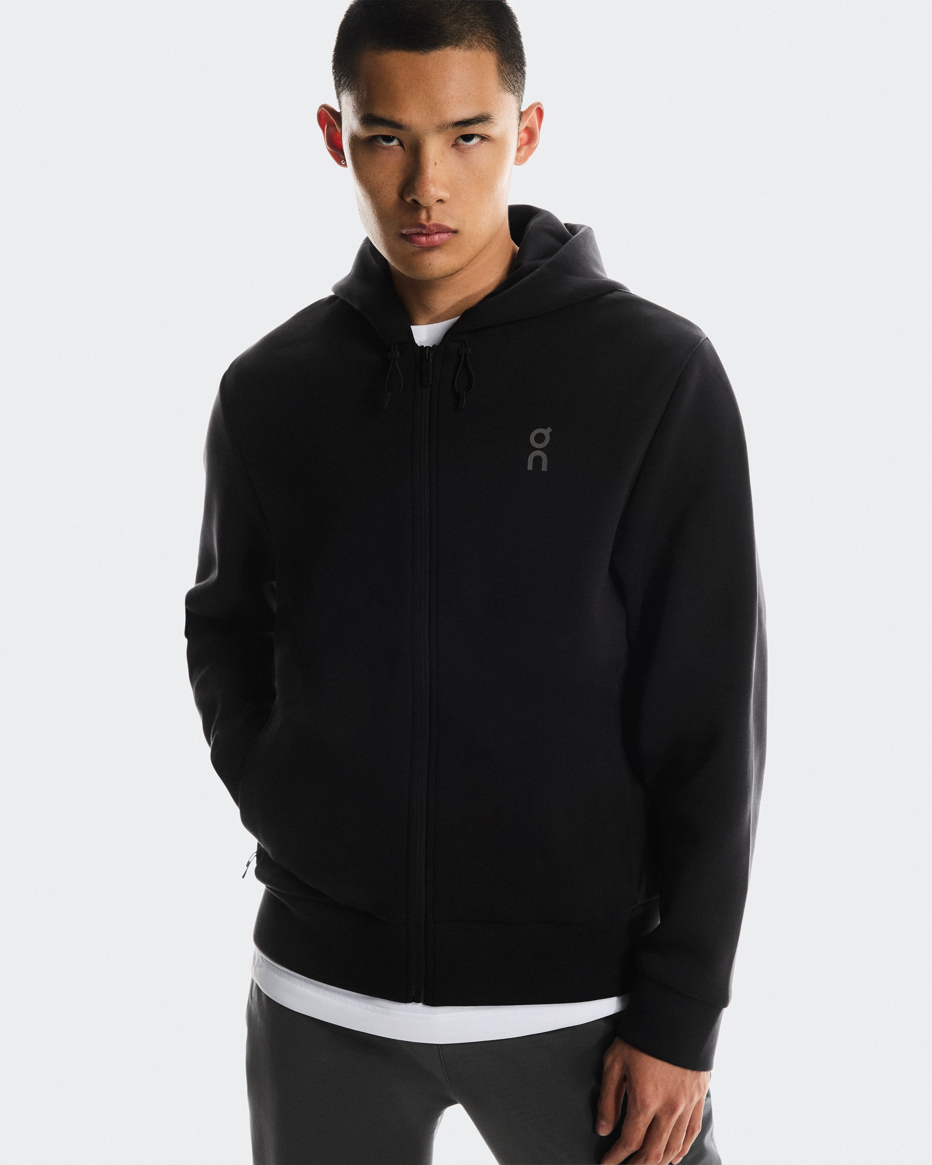 On Running On Focus Tech Zip Hoodie Black