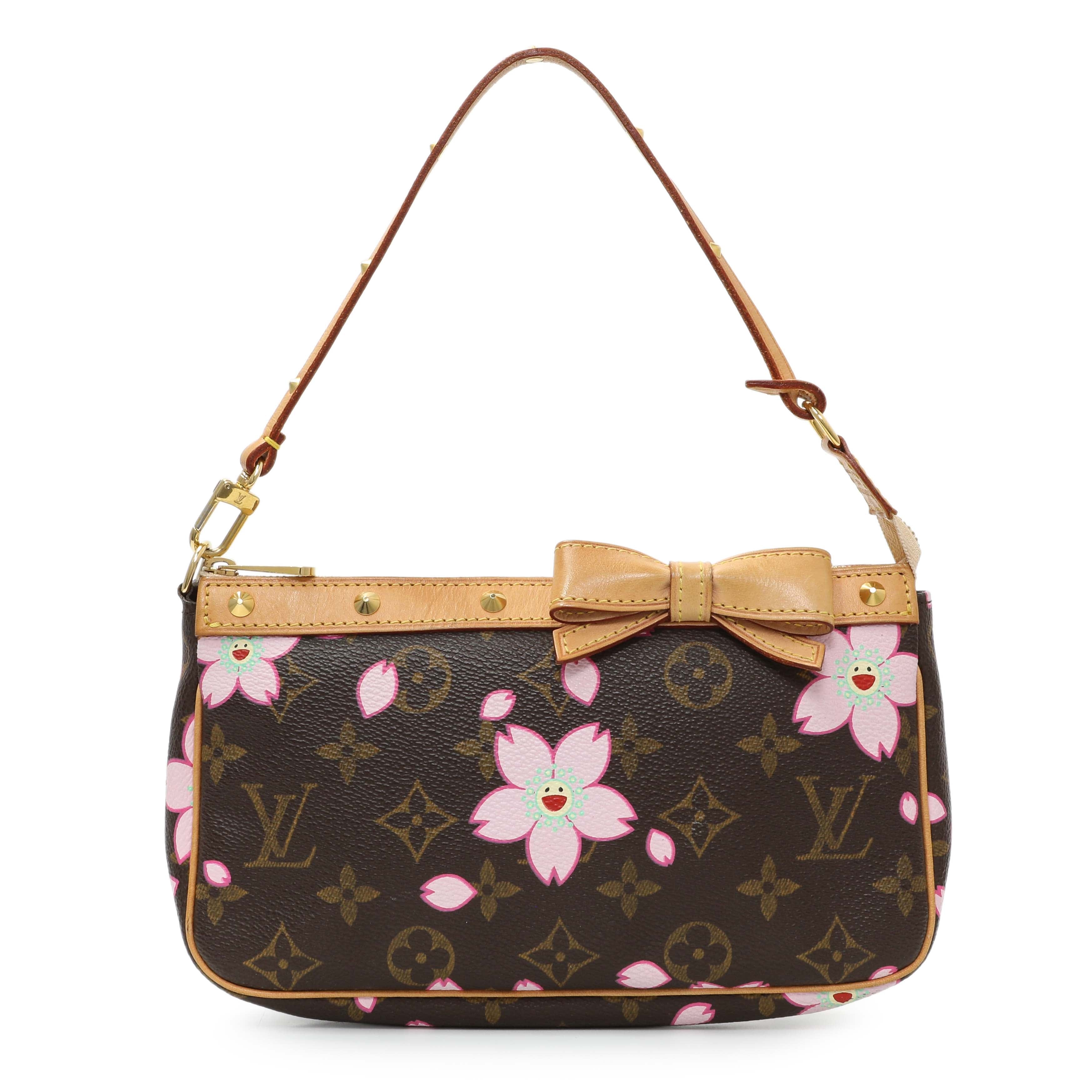 Louis Vuitton x Takashi Murakami Monogram Cherry Blossom Pochette Accessories