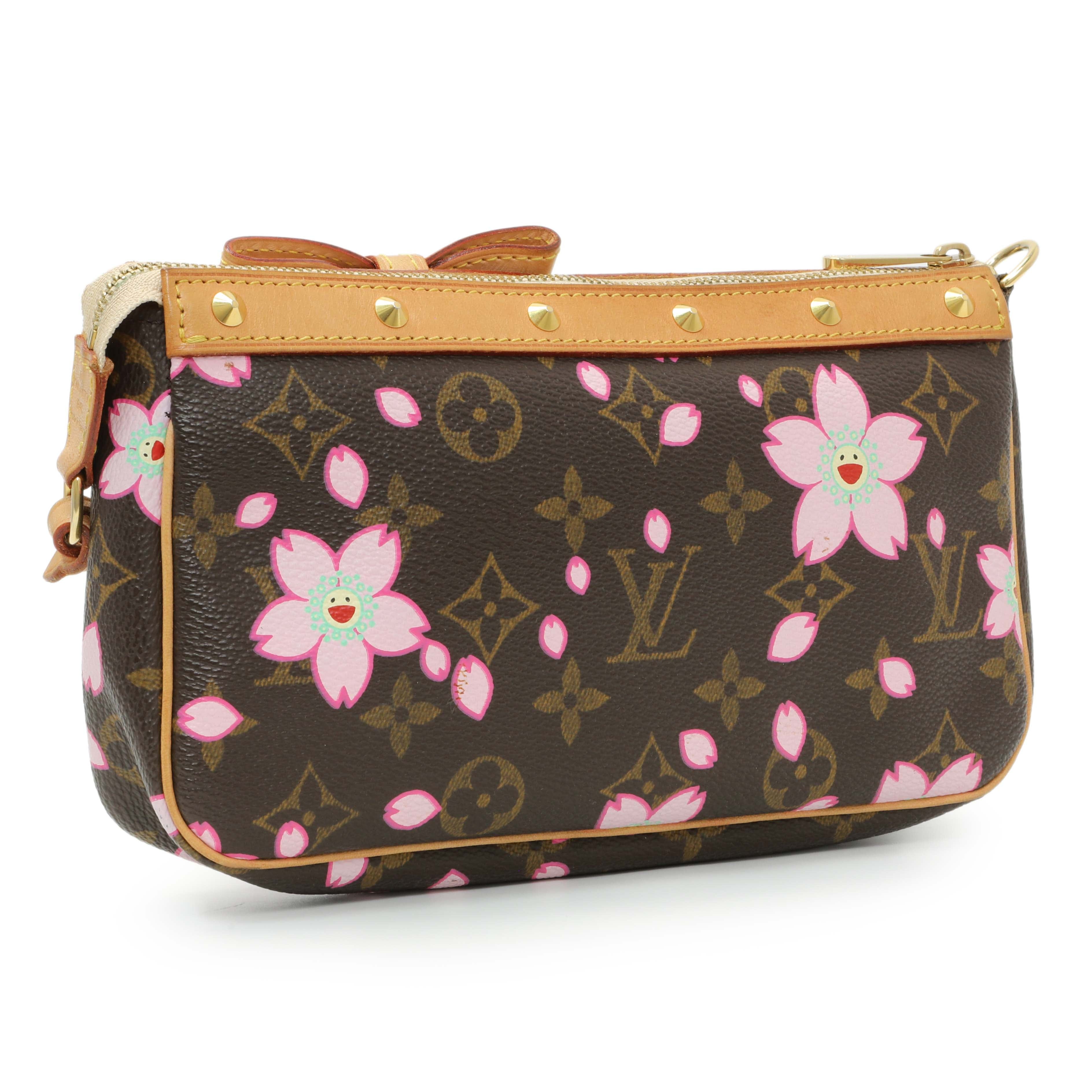 Louis Vuitton x Takashi Murakami Monogram Cherry Blossom Pochette Accessories
