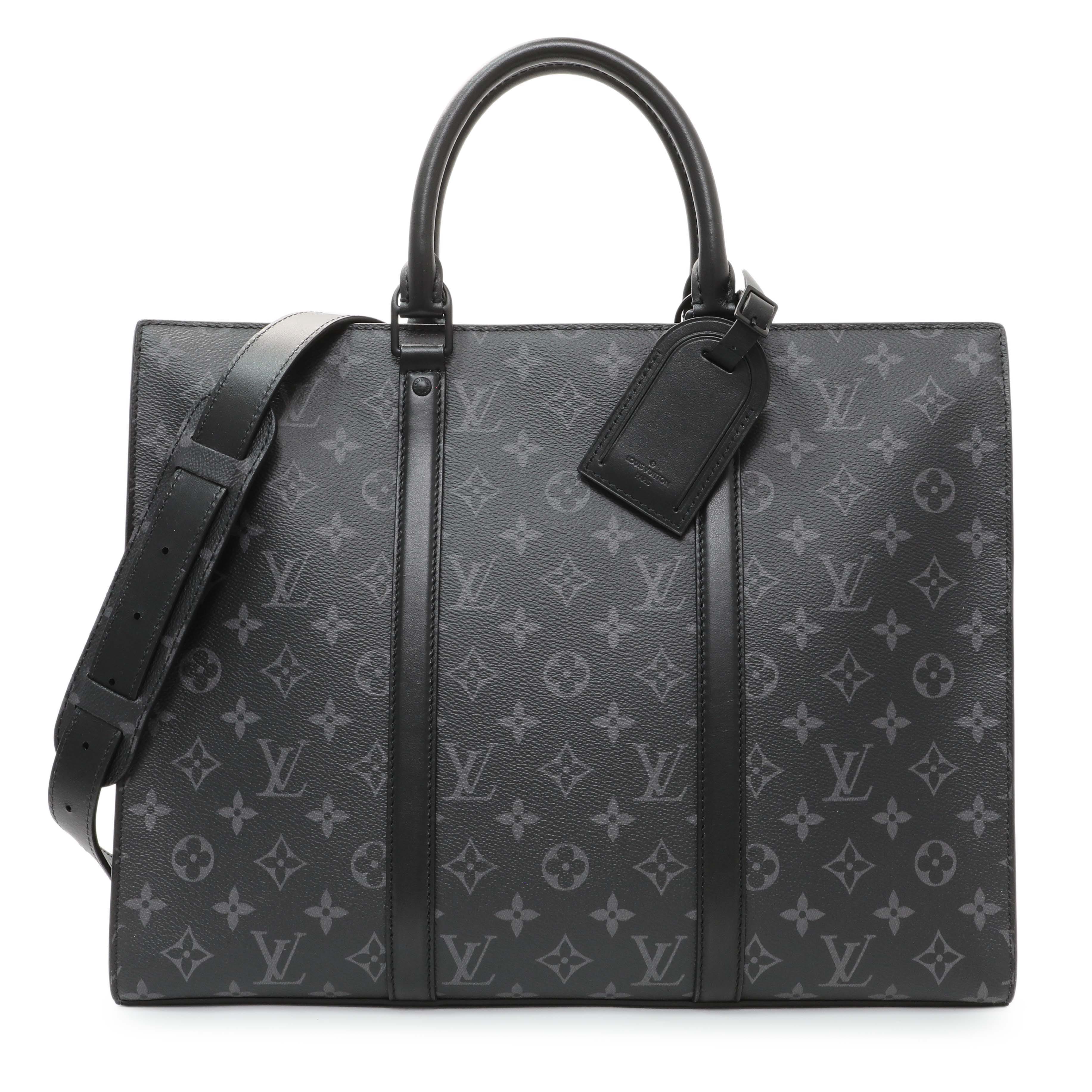 Louis Vuitton Monogram Eclipse Sac Plat Horizontal Zipper
