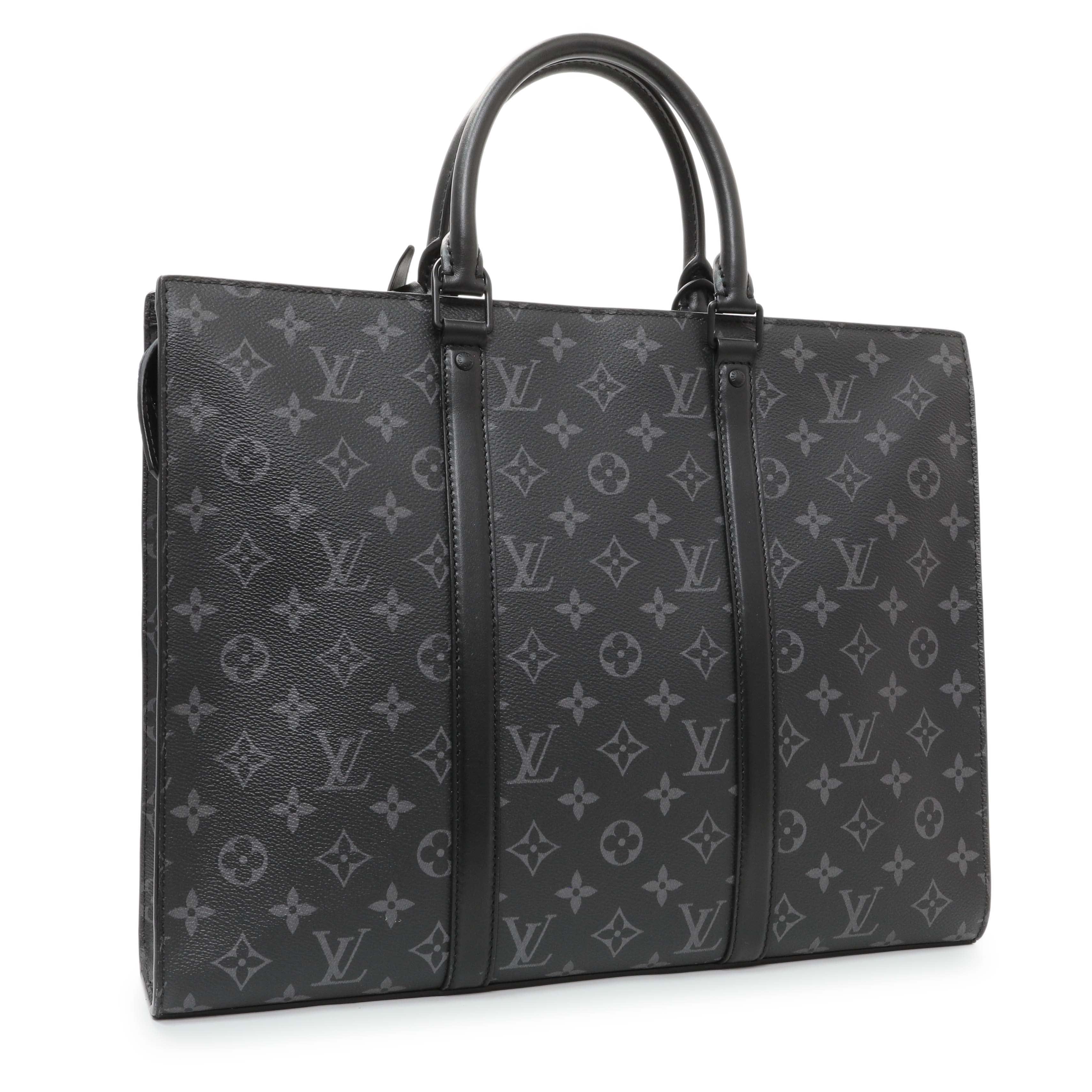 Louis Vuitton Monogram Eclipse Sac Plat Horizontal Zipper