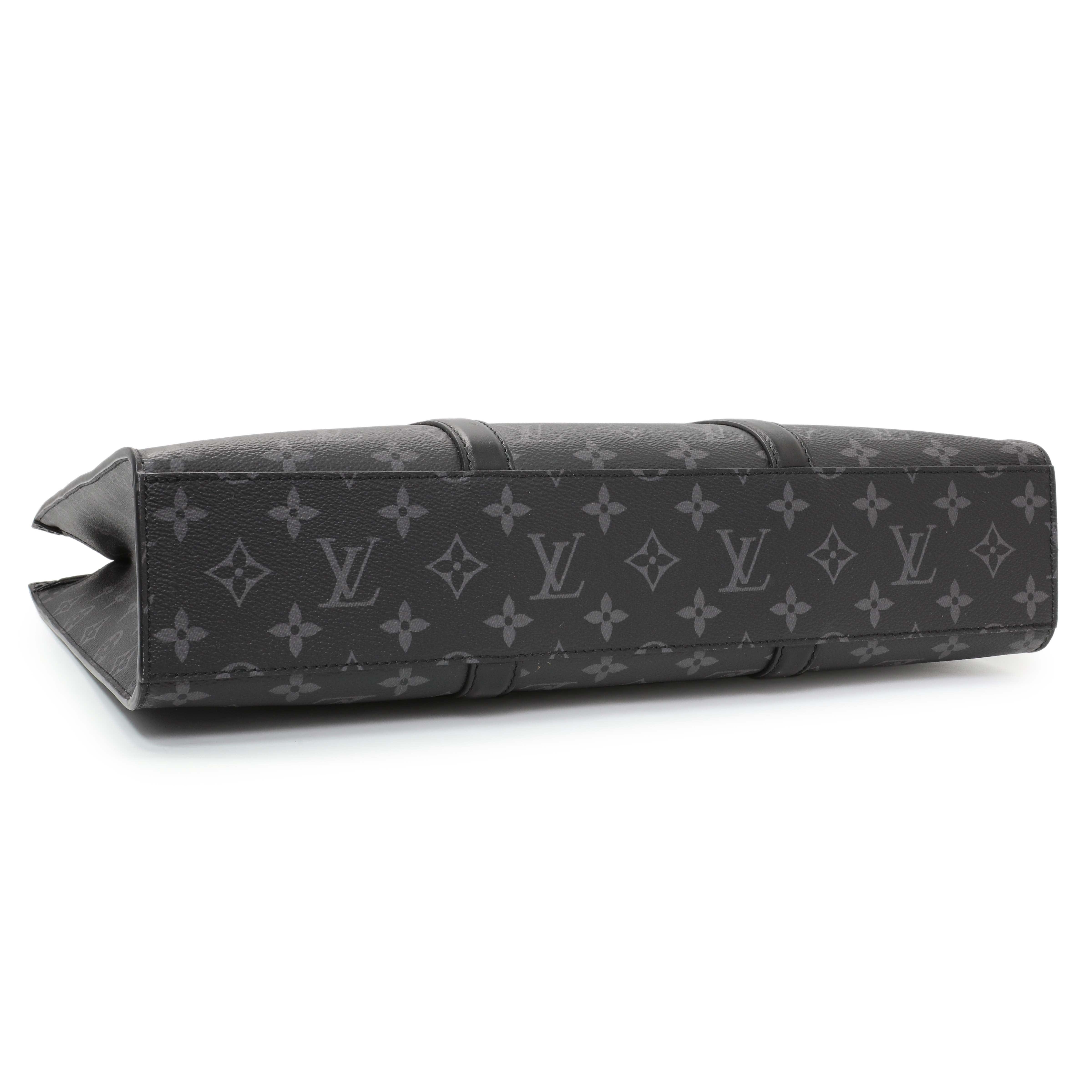Louis Vuitton Monogram Eclipse Sac Plat Horizontal Zipper