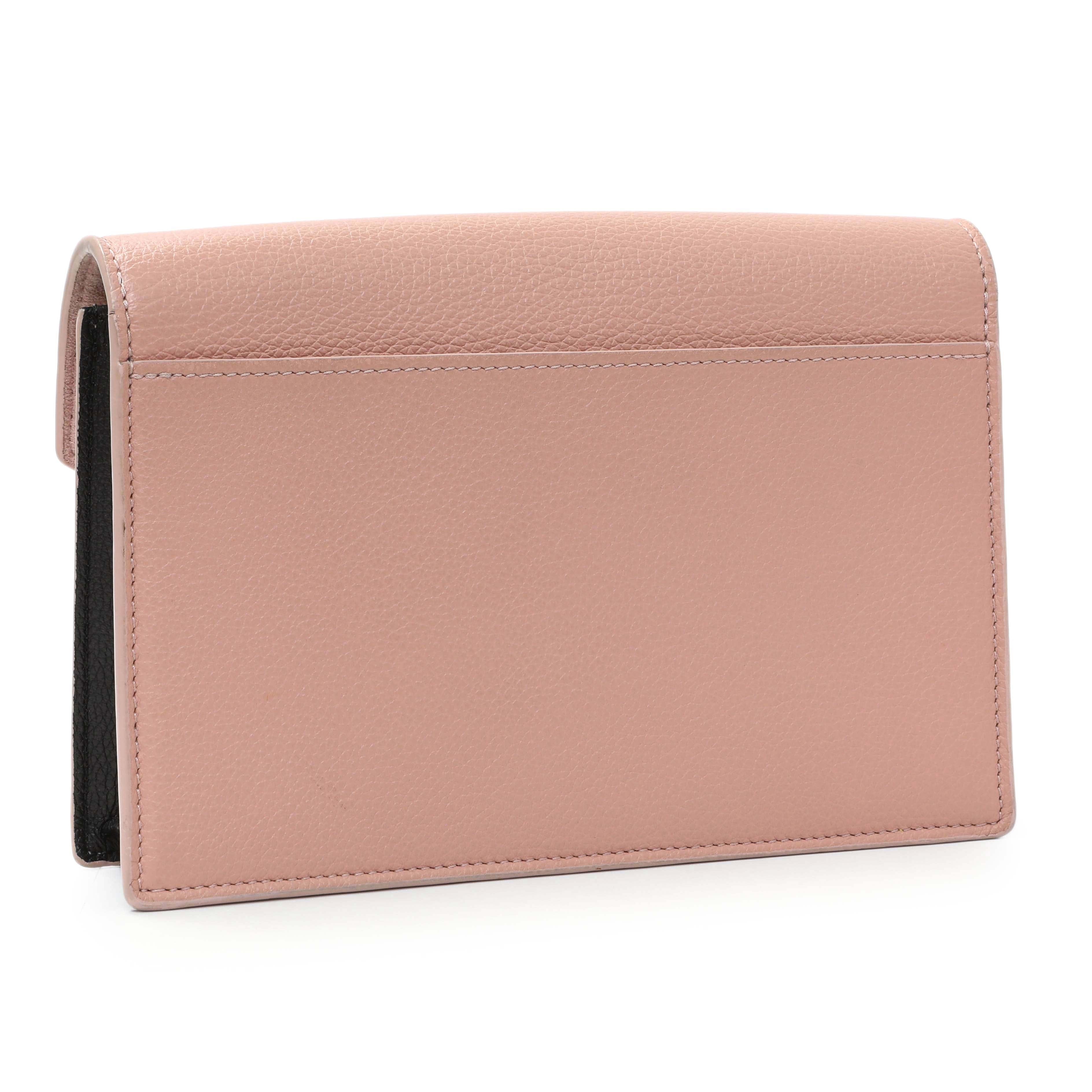 Louis Vuitton Pink Calfskin Mylockme Chain Pochette