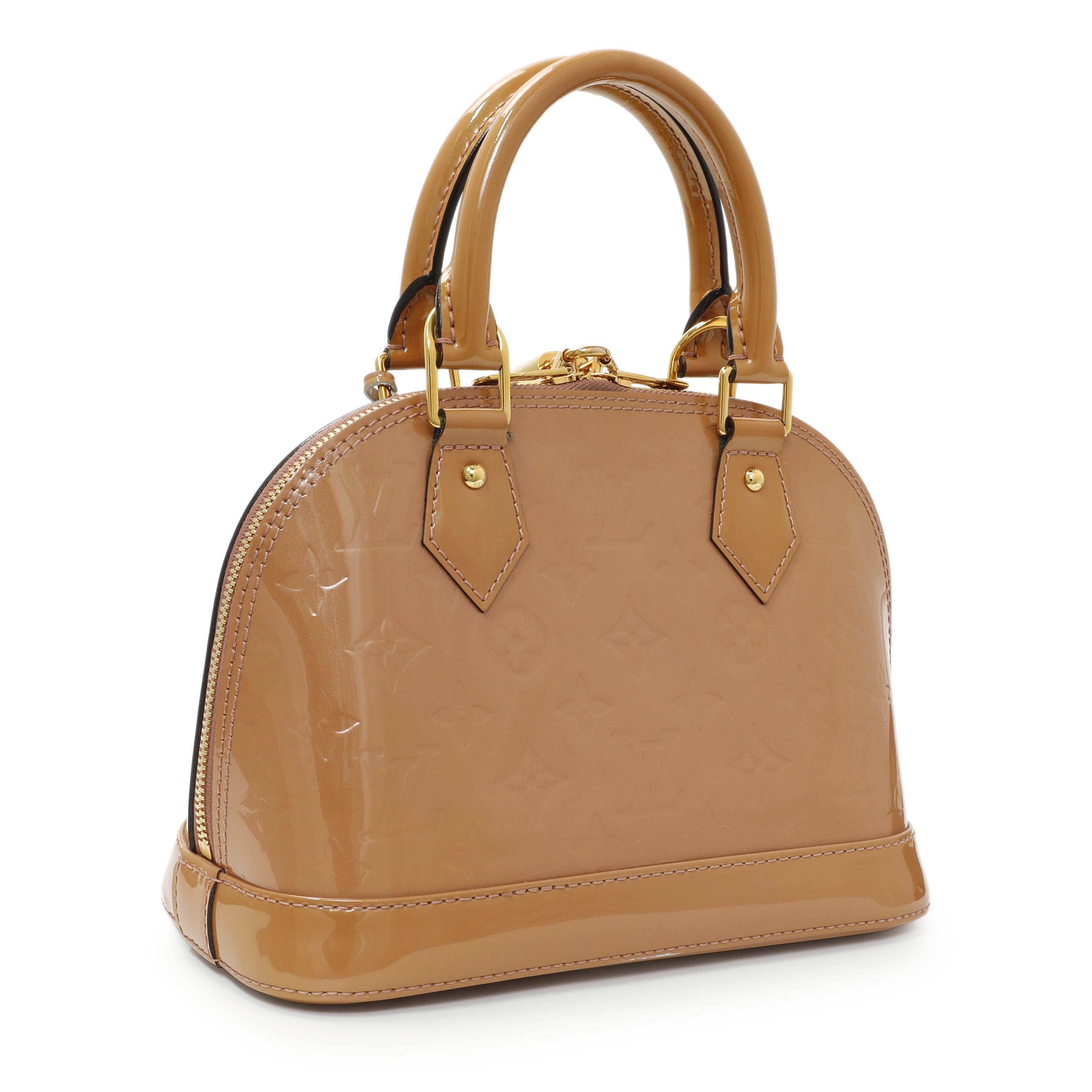 Louis Vuitton Rose Velours Vernis Alma BB