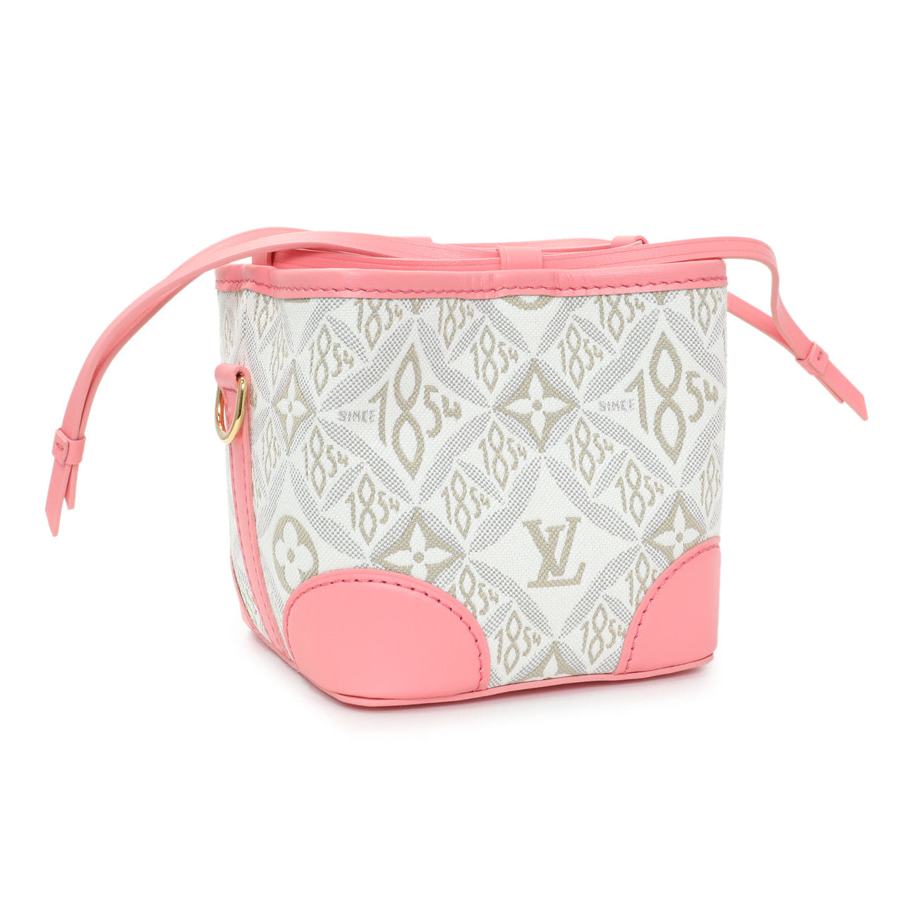 Louis Vuitton Ecru Beige Pink Jacquard Since 1854 Noe Purse