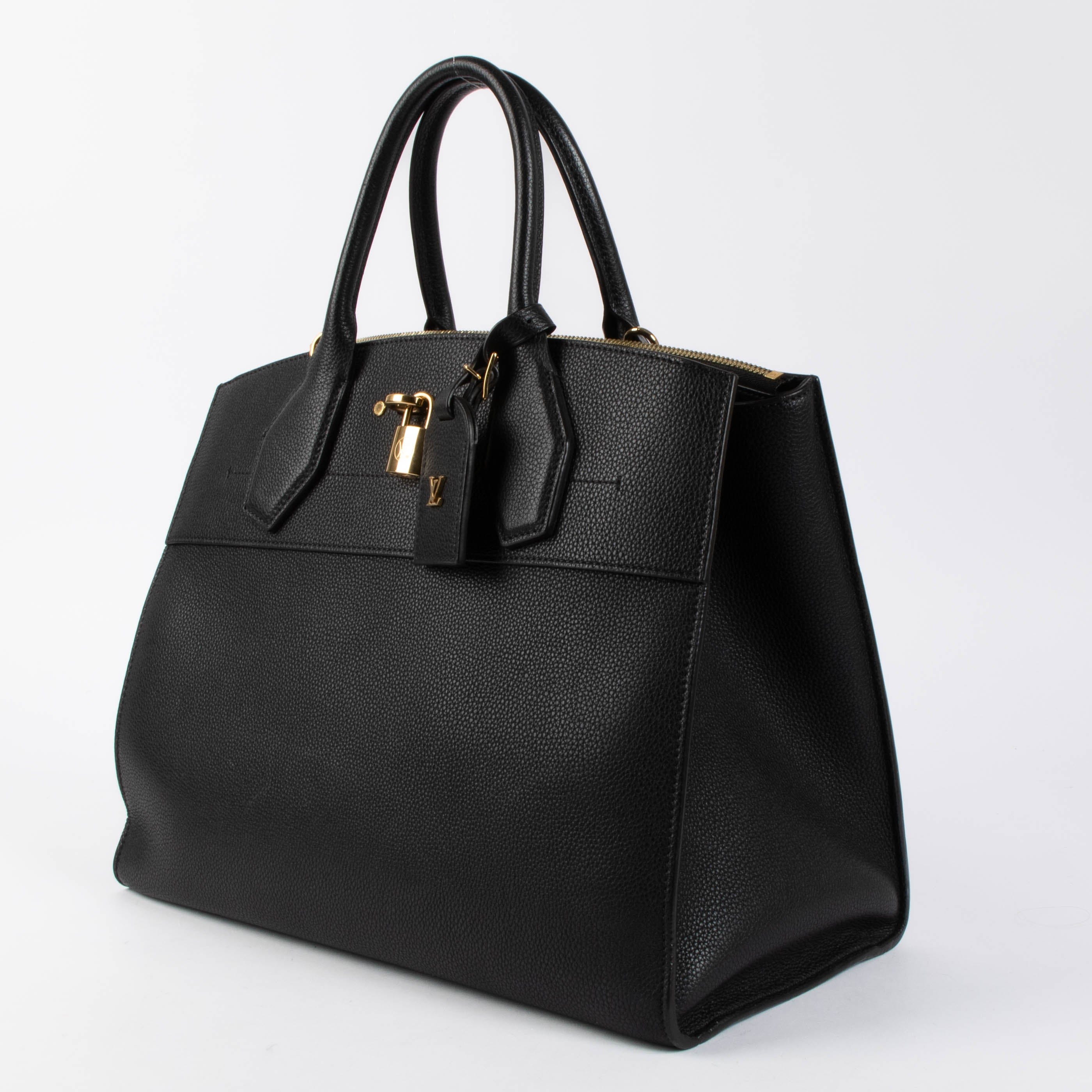 Louis Vuitton Black Leather City Steamer GM