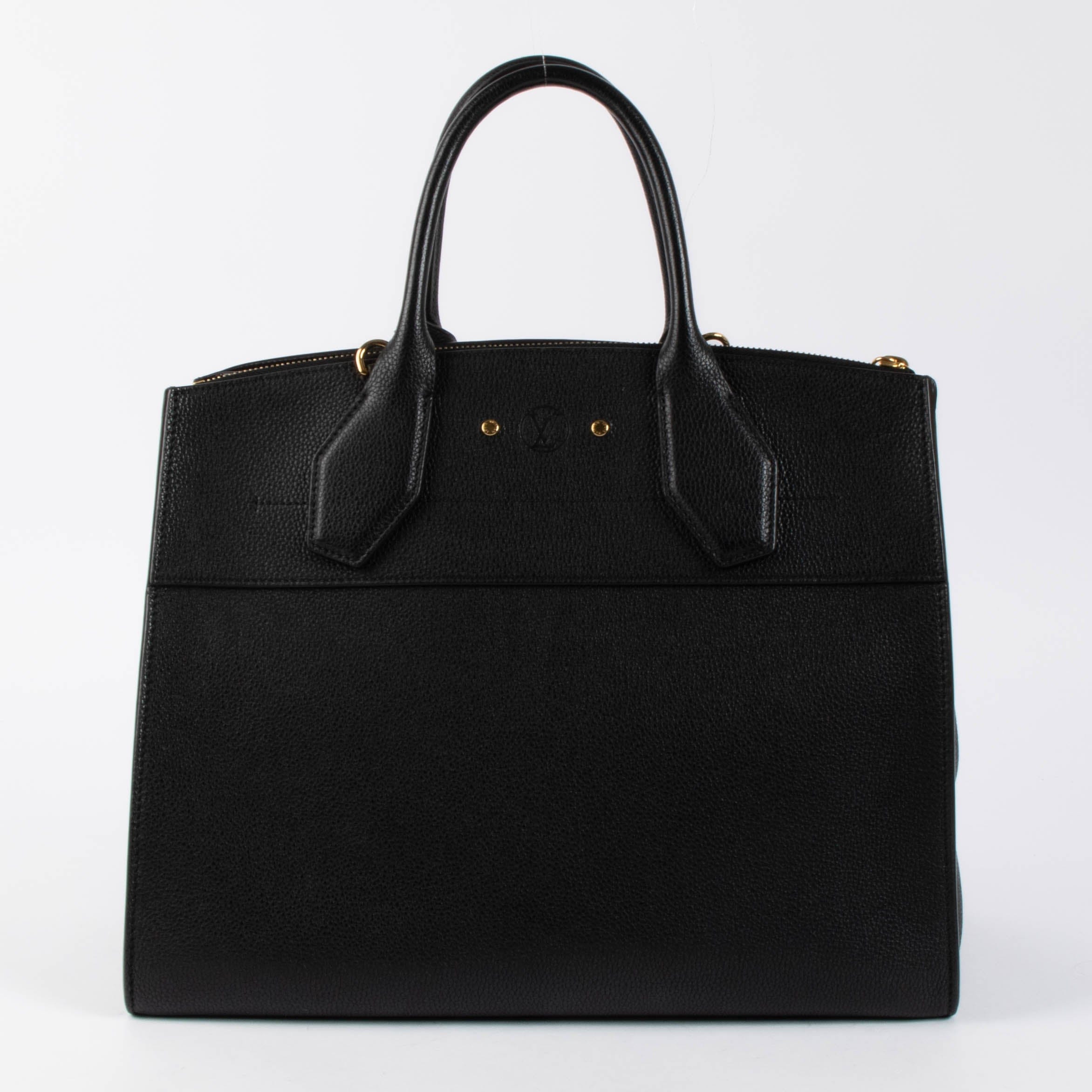 Louis Vuitton Black Leather City Steamer GM