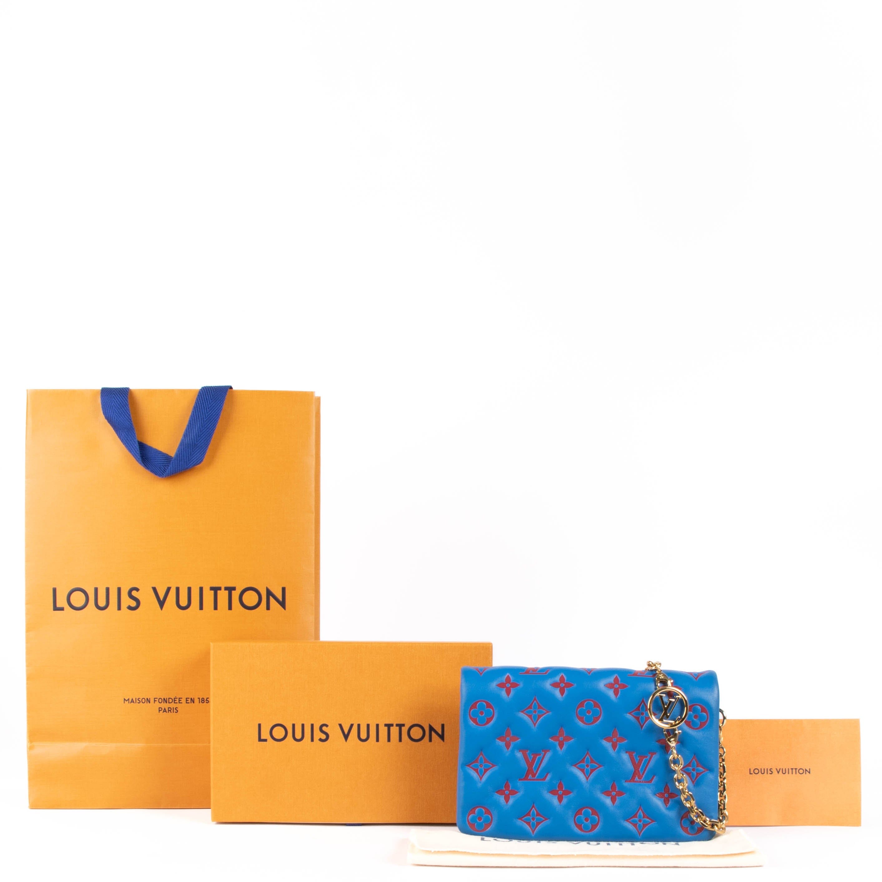 Louis Vuitton Blue x Red Pochette Coussin Bag