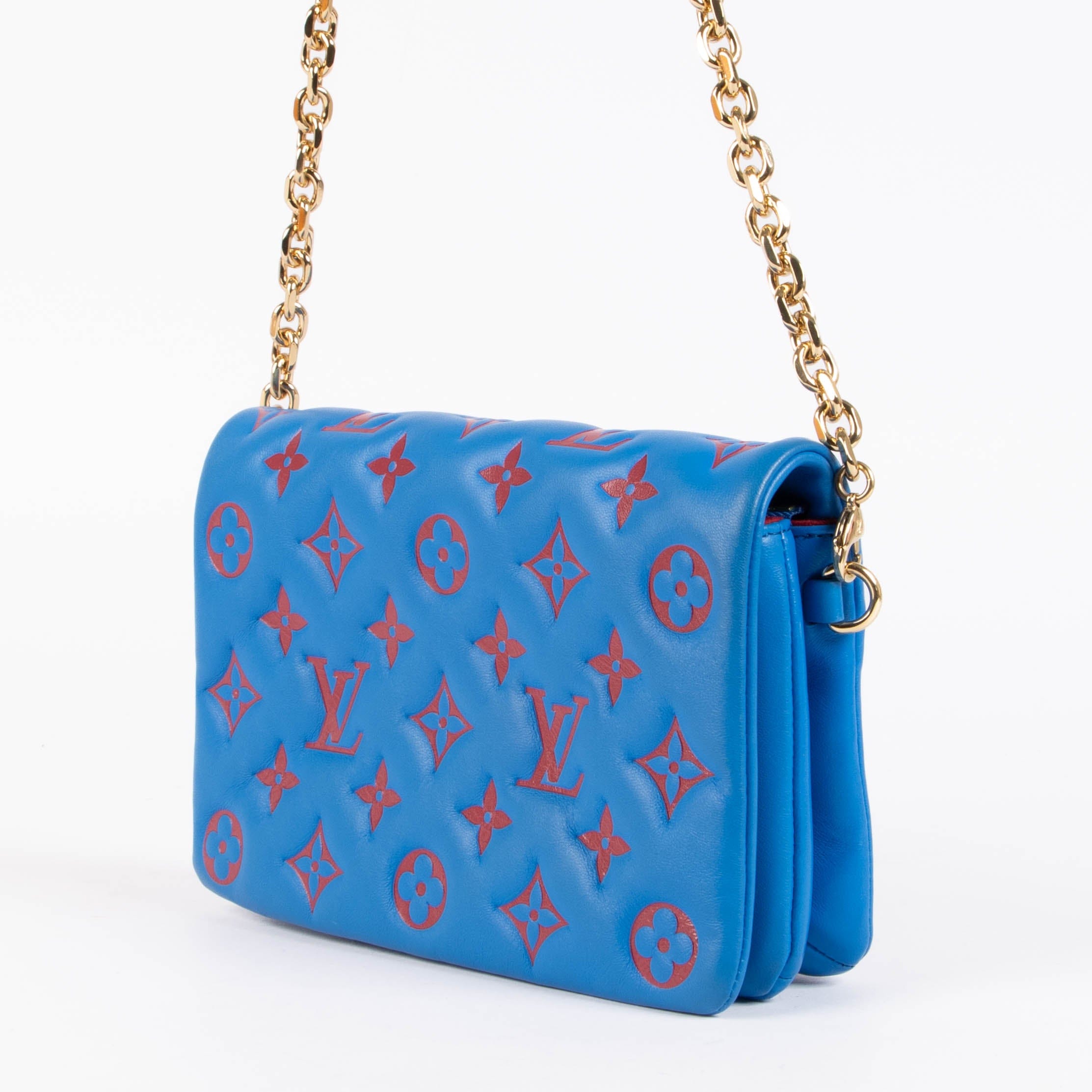 Louis Vuitton Blue x Red Pochette Coussin Bag